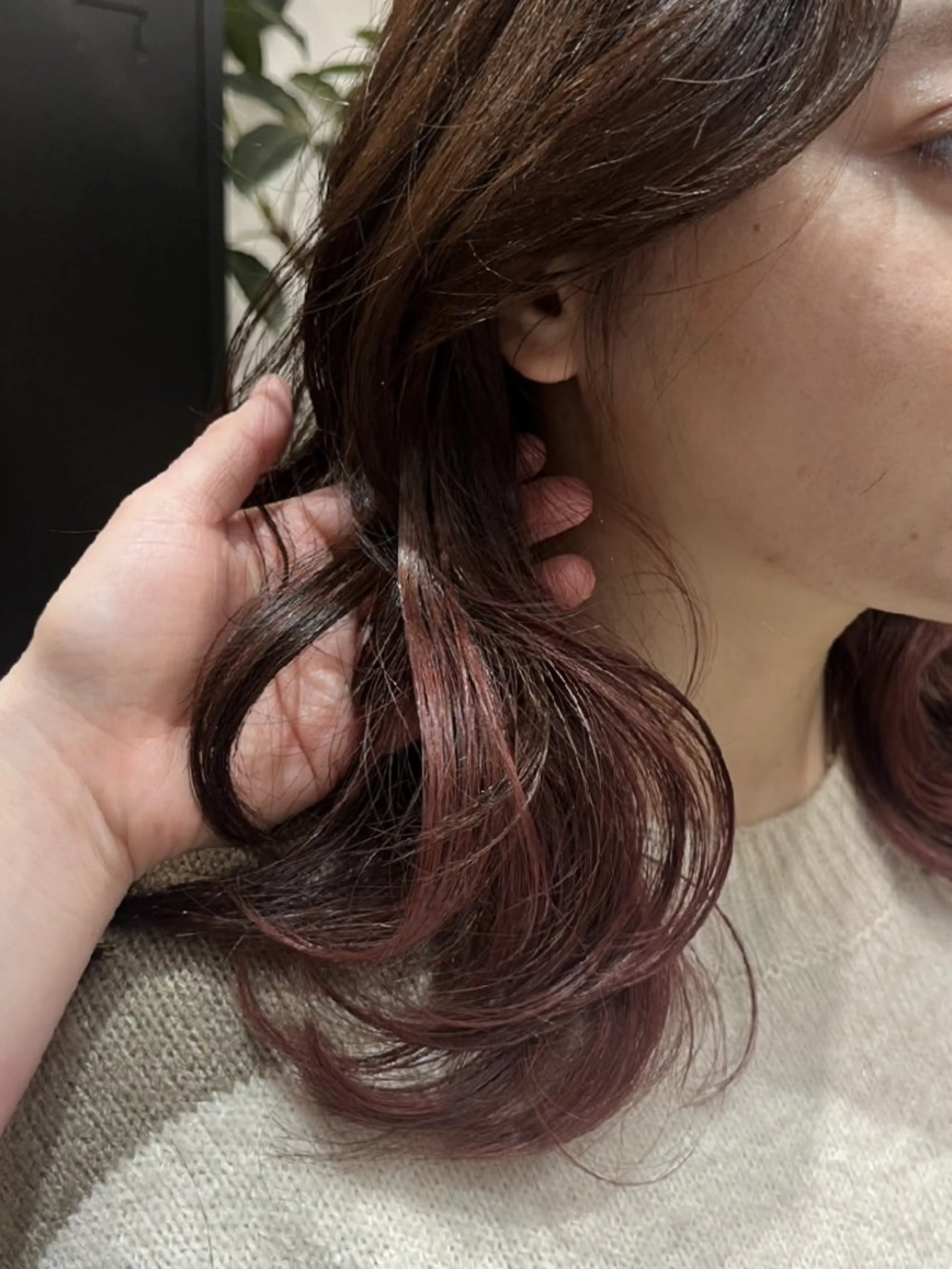 ミディアム カラー ヘアアレンジ/柔らか 艶カラー/AKARIのヘアスタイル