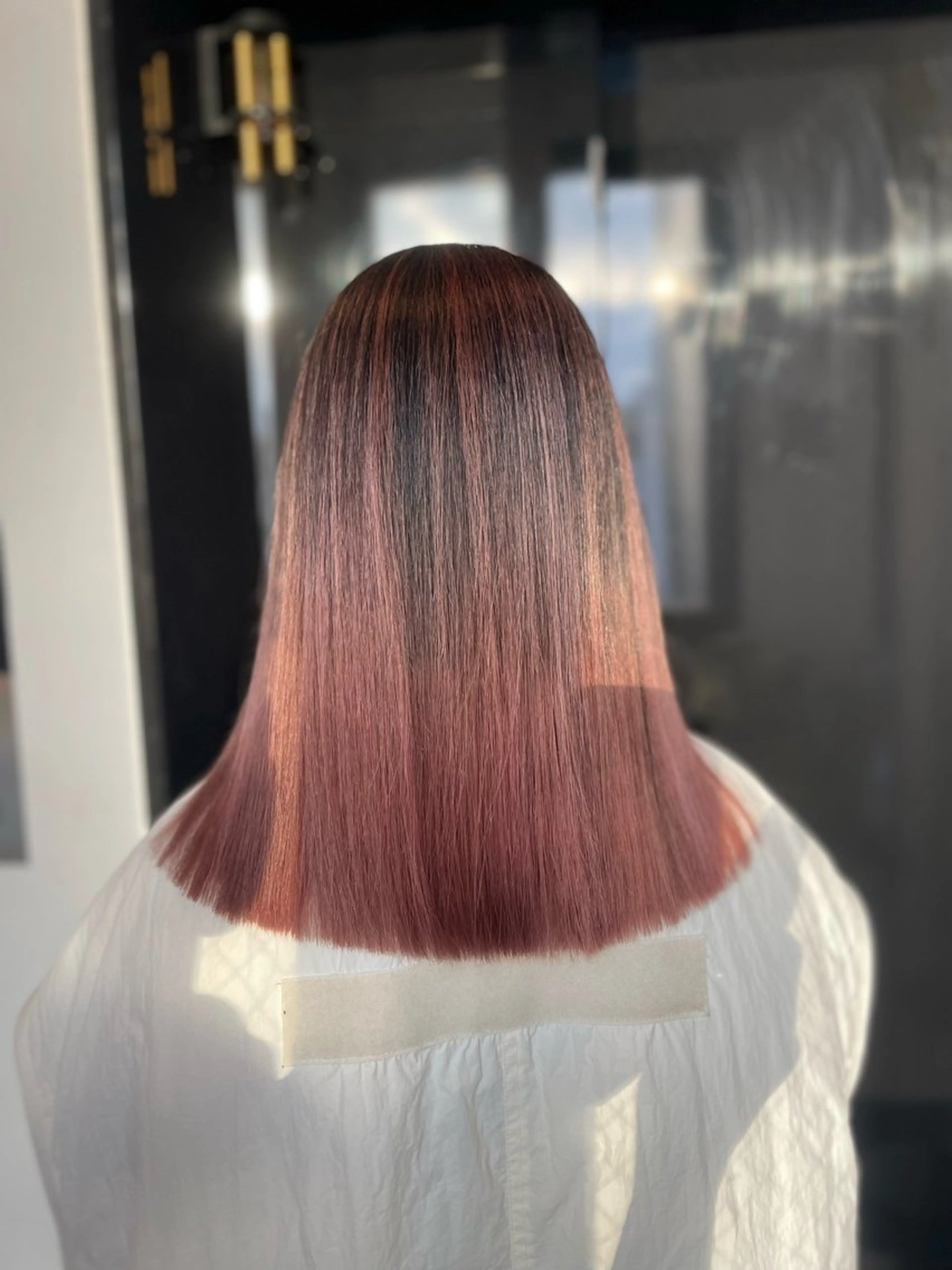 ミディアム カラー ヘアカラー&縮毛矯正 STAR☆RIVERのヘアスタイル