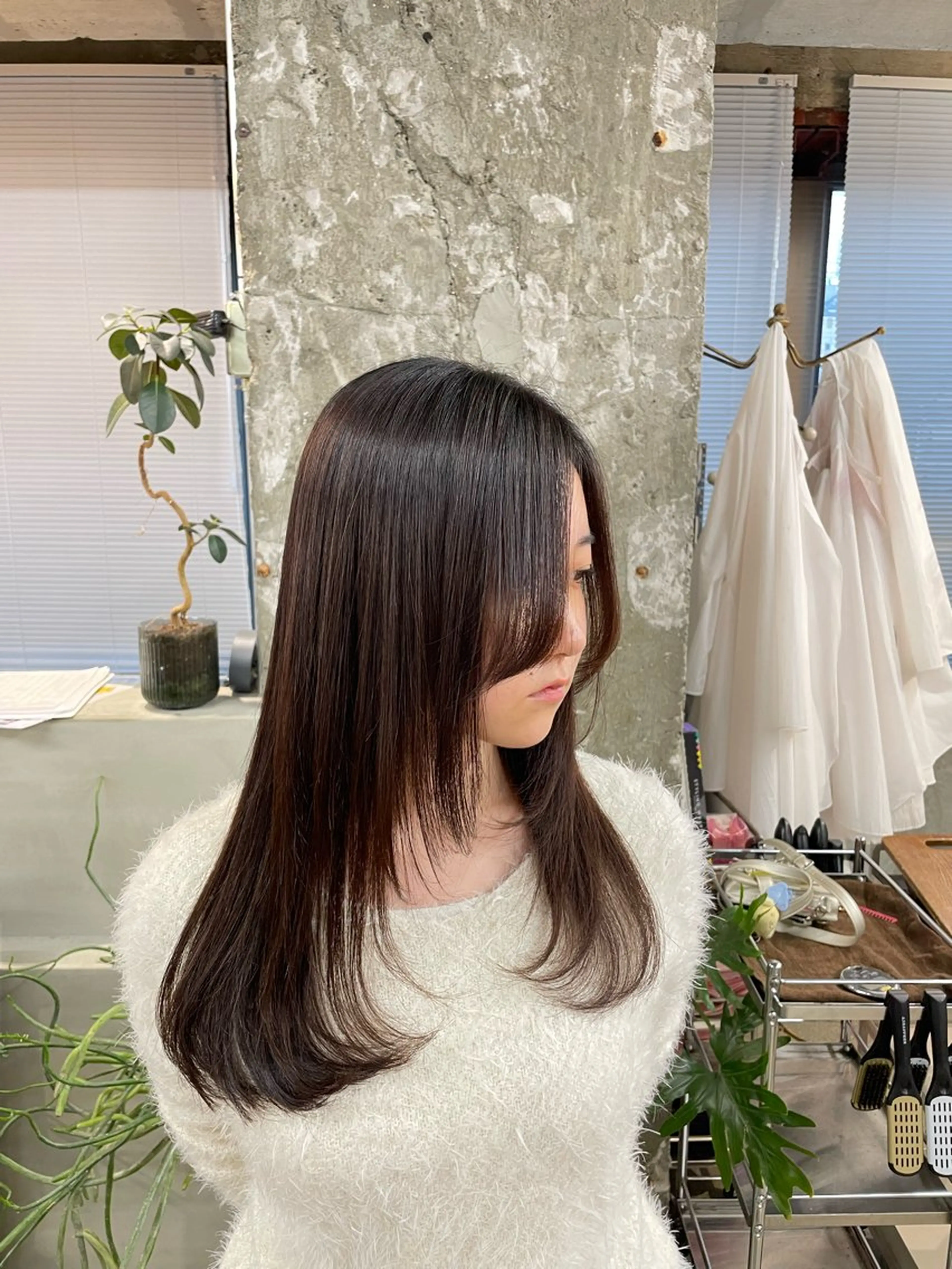ロング カット アライ レンカのヘアスタイル