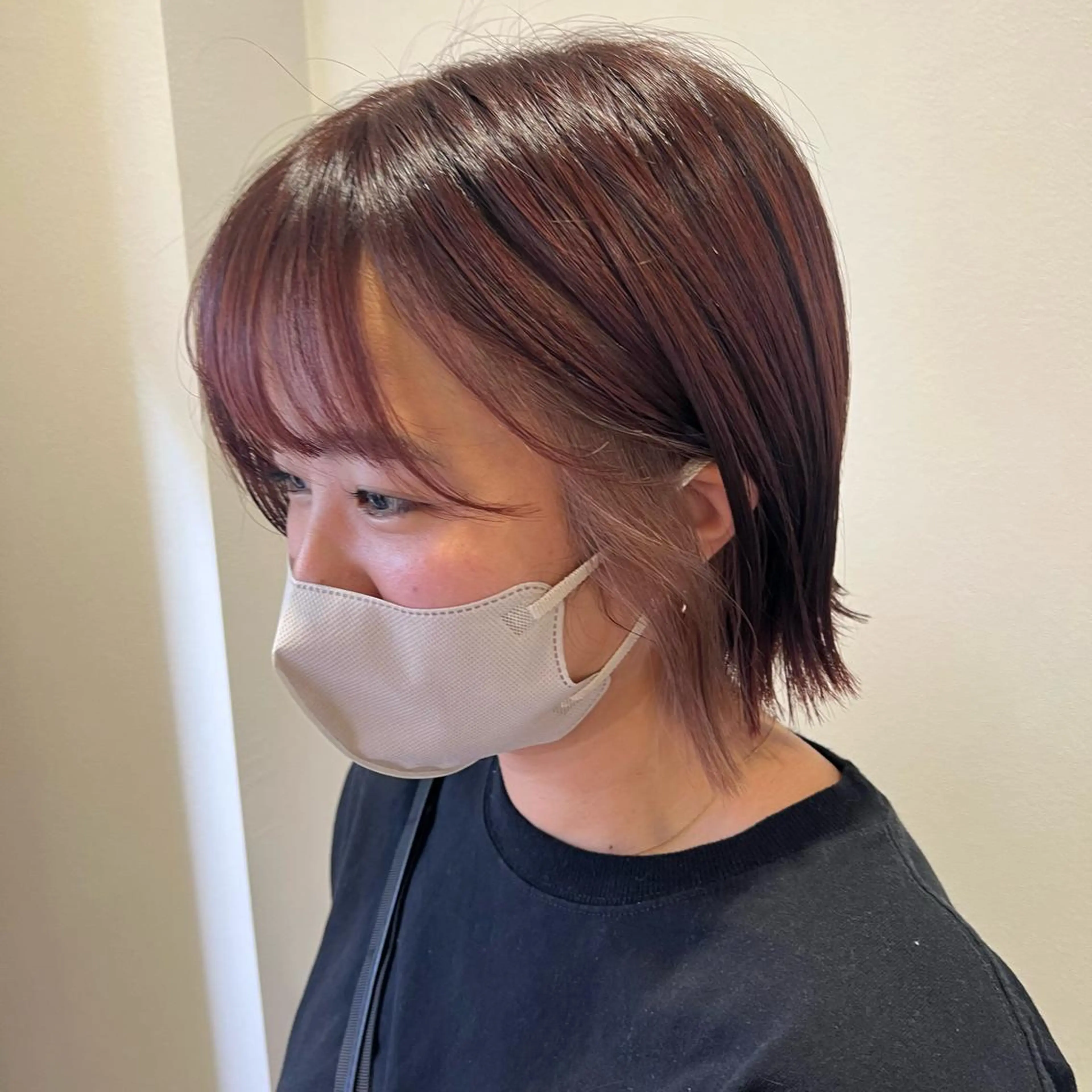 ミディアム カラー ベージュカラー ブリーチ ブラウンカラー イヤリングカラー ブリーチなしカラー SALOWIN川崎WEST店所属・🌷川崎/ボブ/ アレンジ/コトネ🌷のその他イメージ