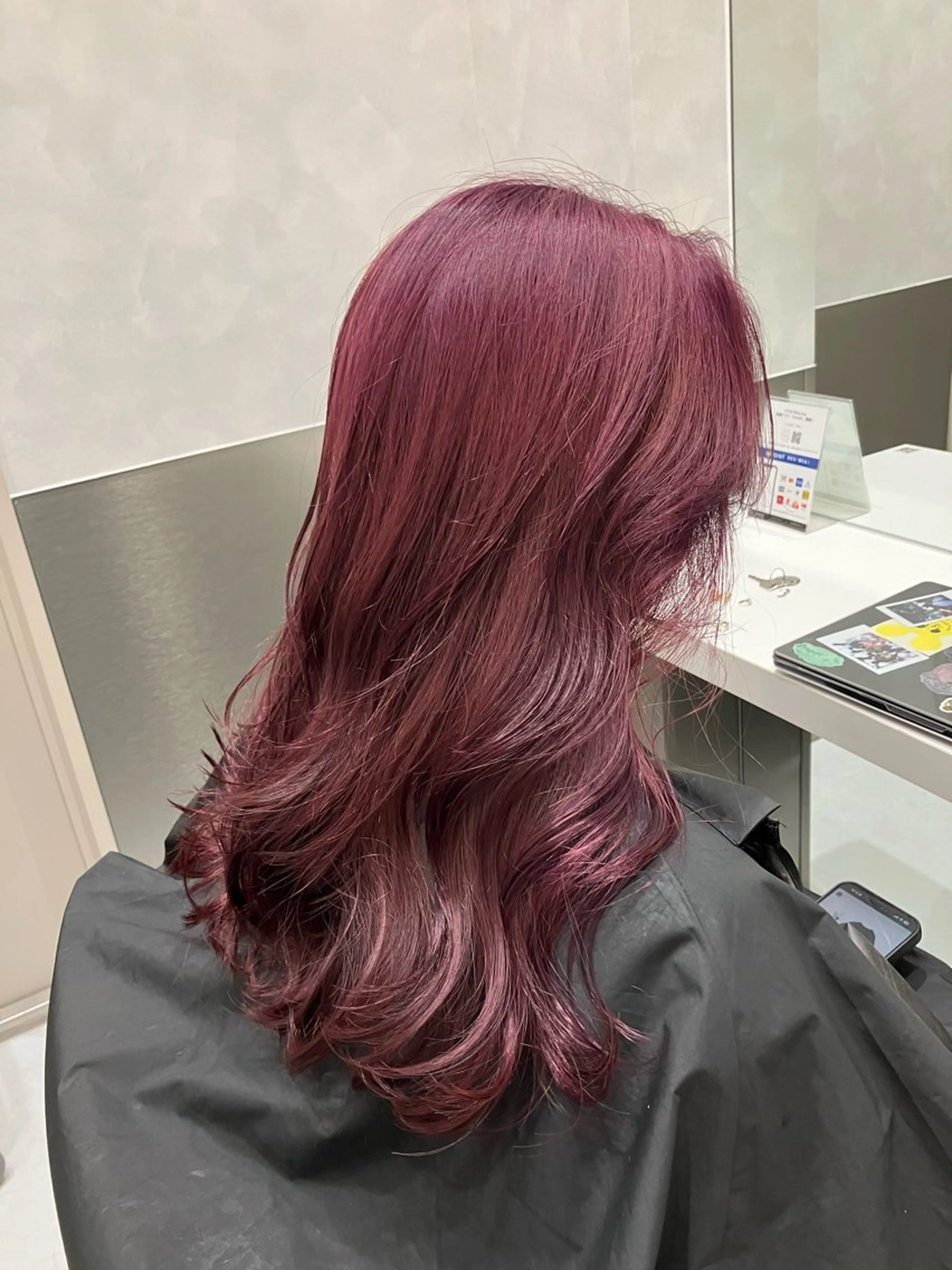 ロング カラー カット ヘアカラー トリートメント ヘッドスパ 💖ブリーチなし透明 感💖ASAHIのヘアスタイル
