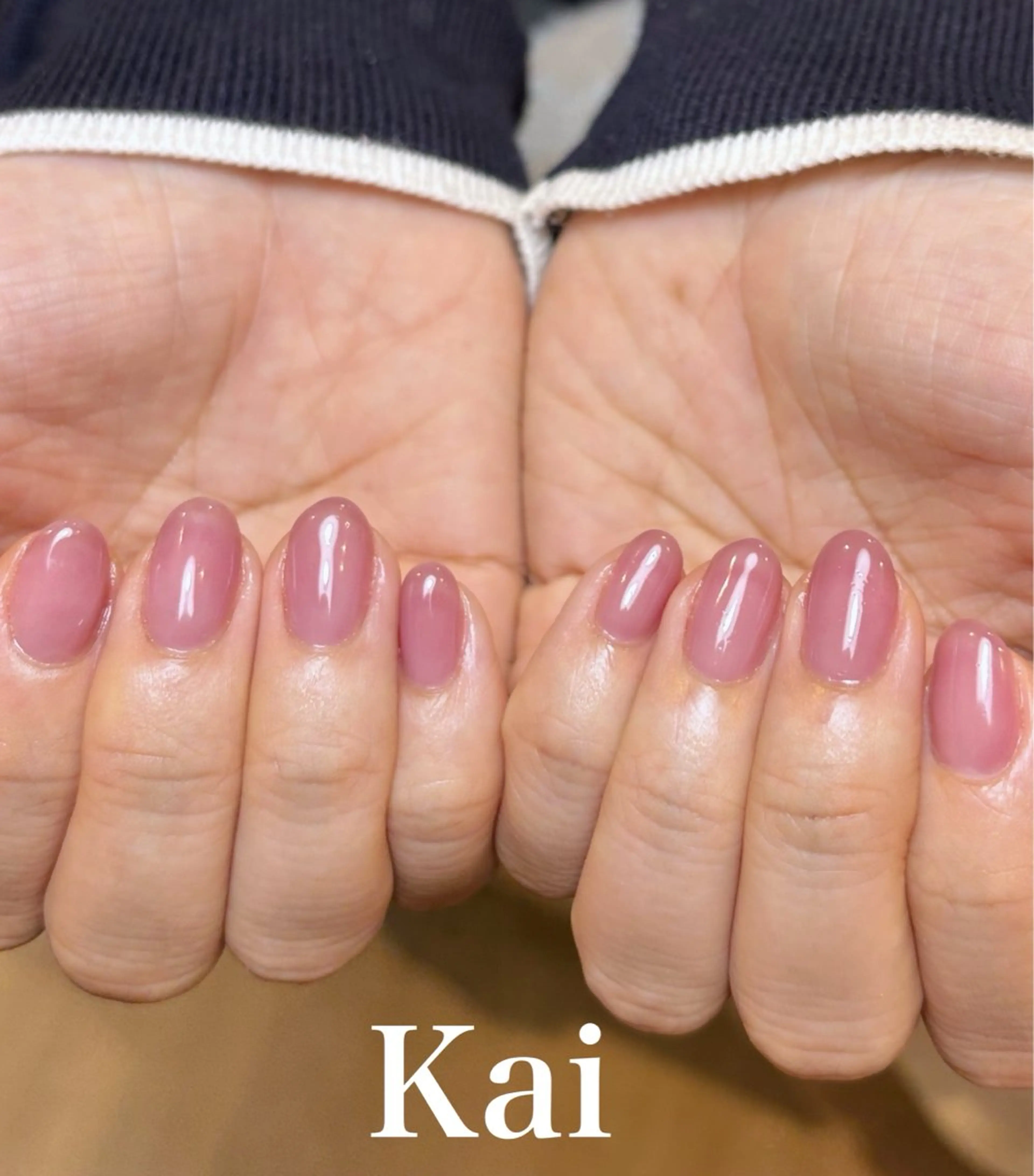 ネイル アートネイル ワンカラーネイル ピンク シンプルネイル 春ネイル ハンドネイル Kai  nail Mayukoのネイルデザイン