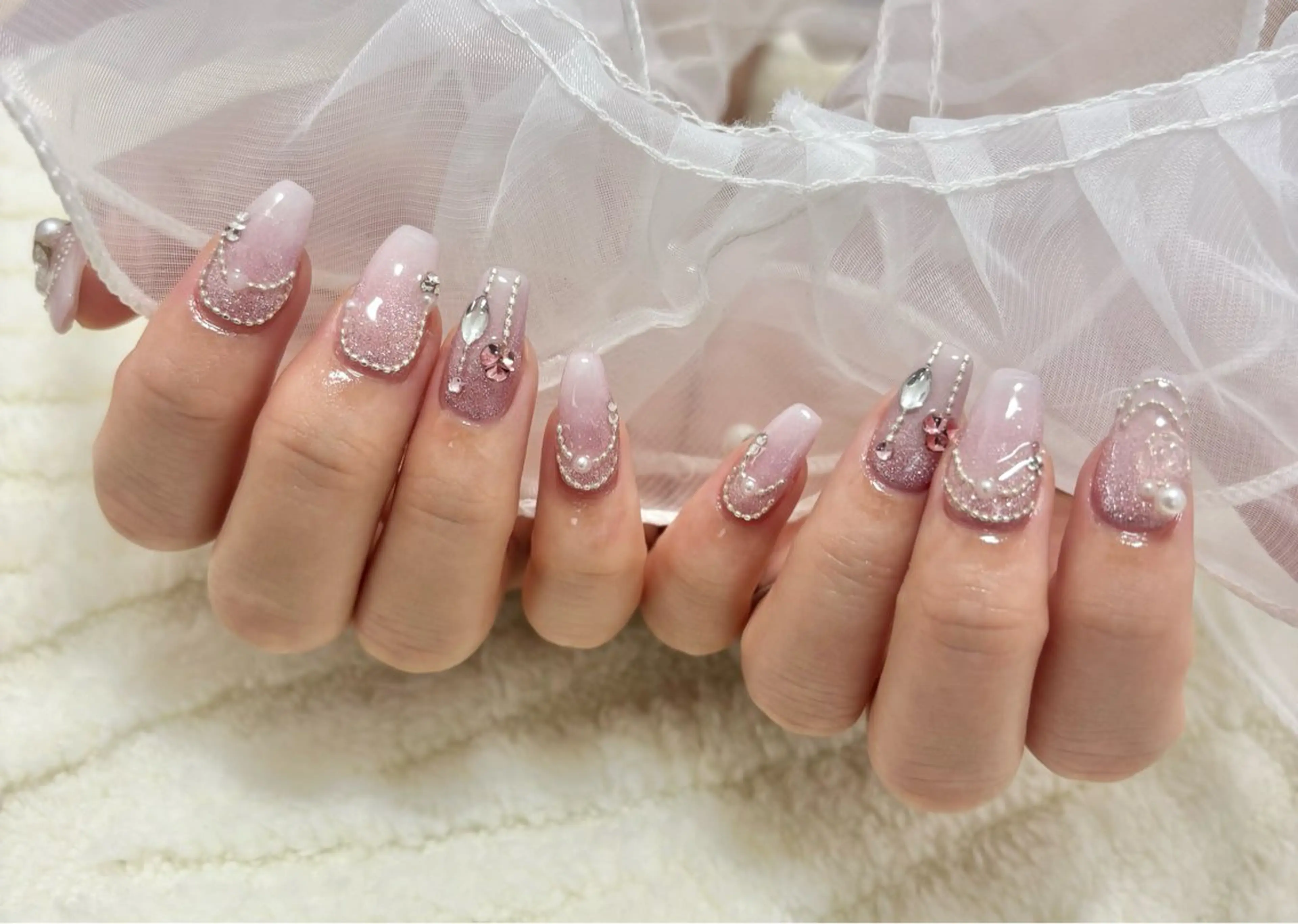 ネイル グラデーション マグネットネイル わたなべ さやかのネイルデザイン