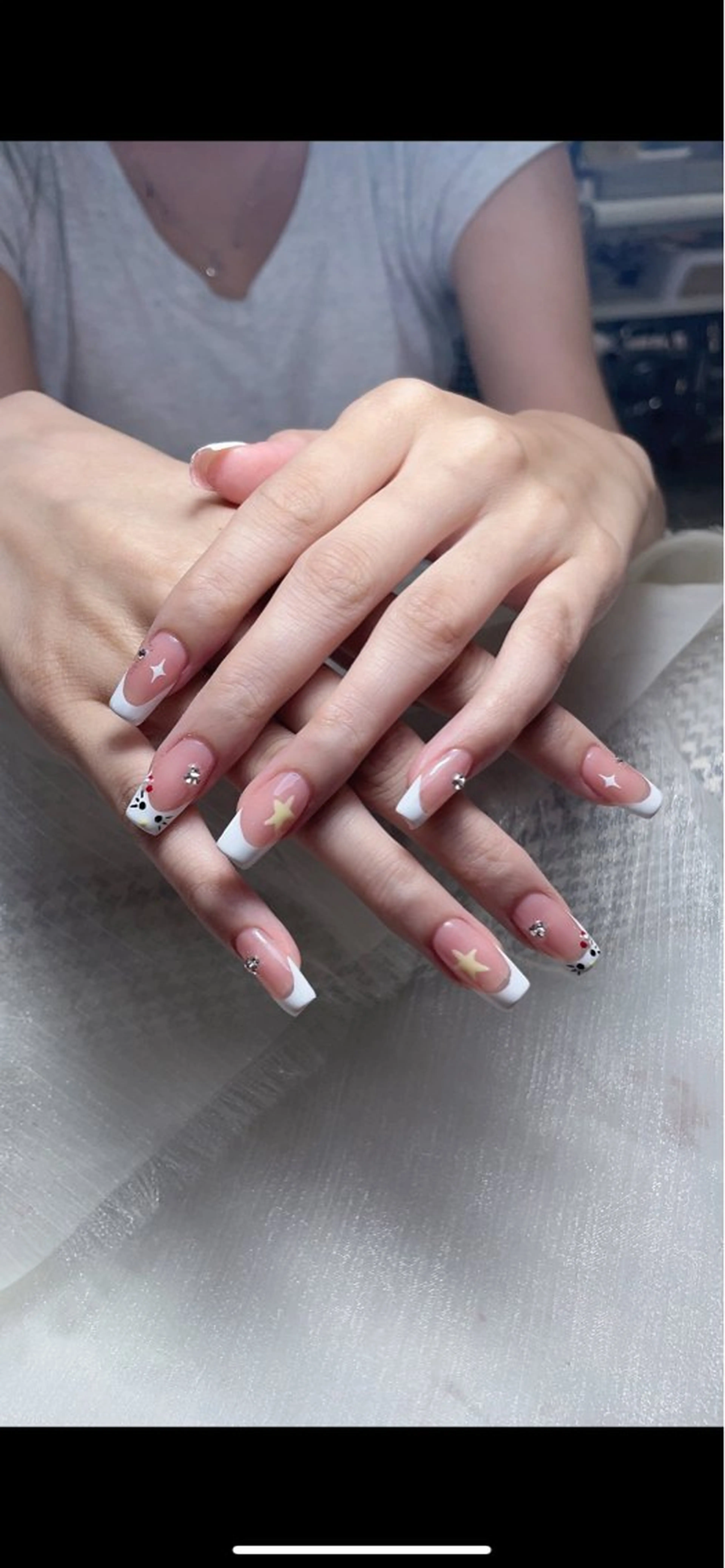 ネイル チークネイル 長さ出し フレンチネイル ガーリー 韓国ネイル sun nail池袋 モデル募集のネイルデザイン