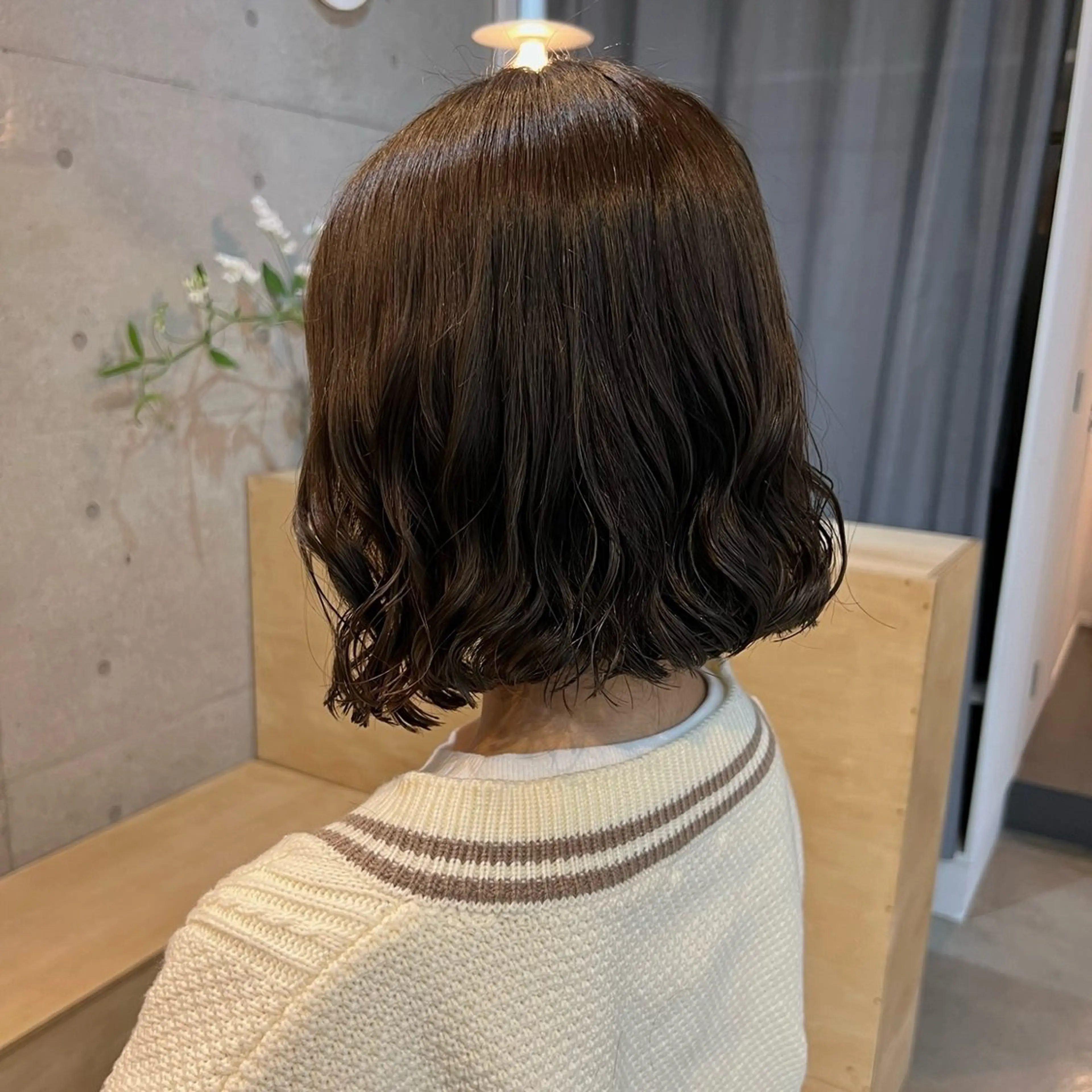 ミディアム カラー パーマ akane/ボブ /オリーブベージュのヘアスタイル