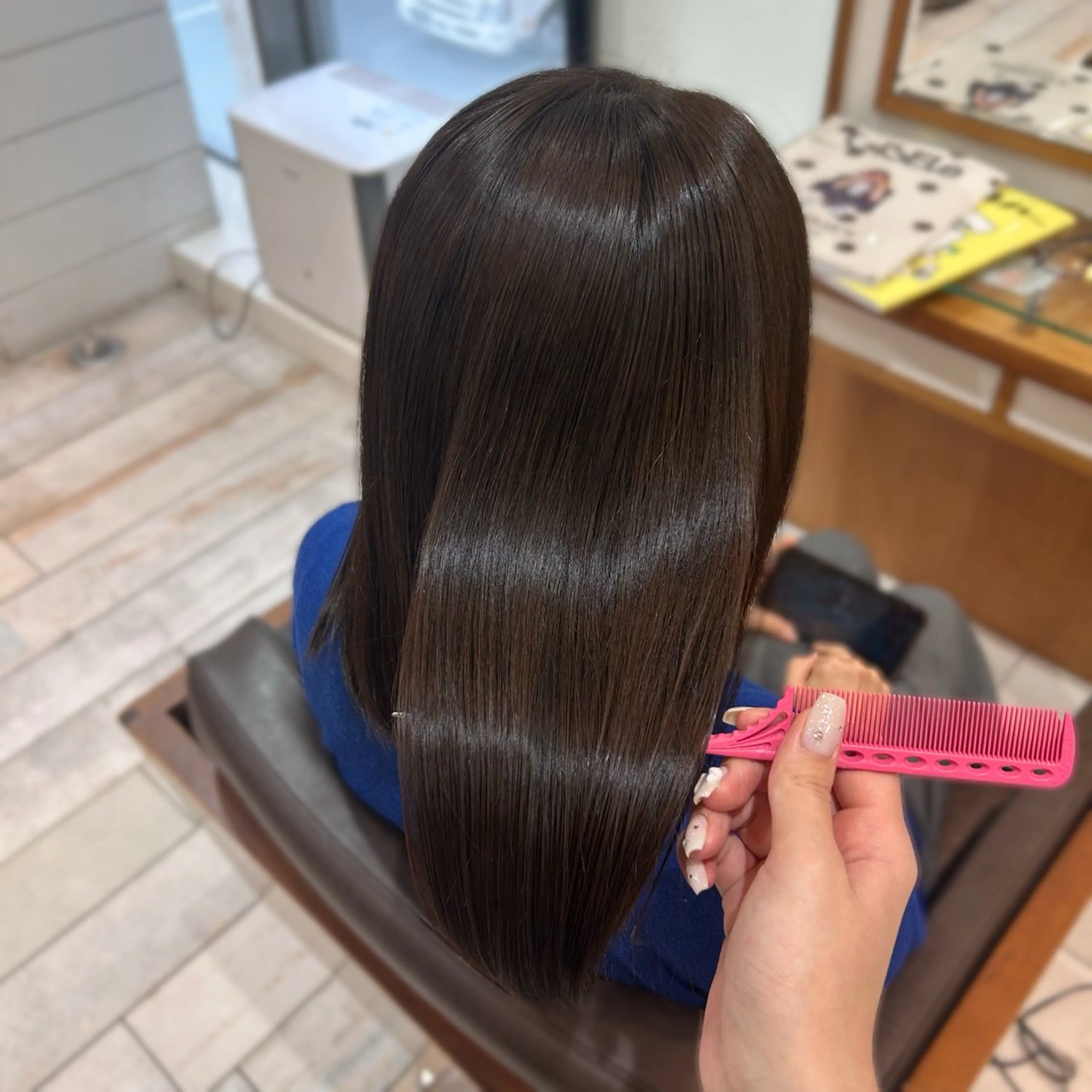 ミディアム カラー Rion/渋谷 /ブリーチなしカラーのヘアスタイル