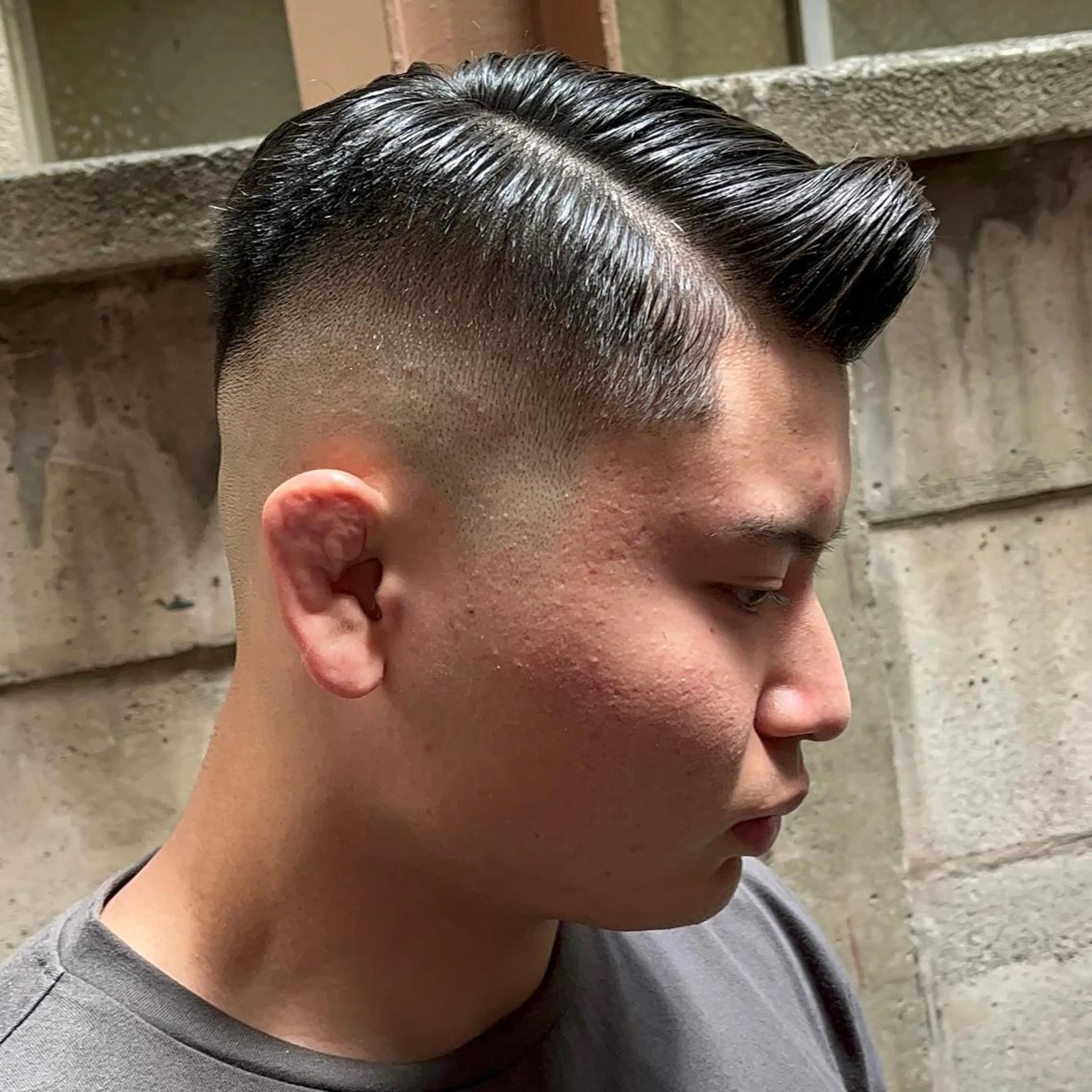 ショート メンズ フェードカット メンズパーマ スキンフェード スペインカール カット 立川/メンズパーマ 厚進太郎のヘアスタイル