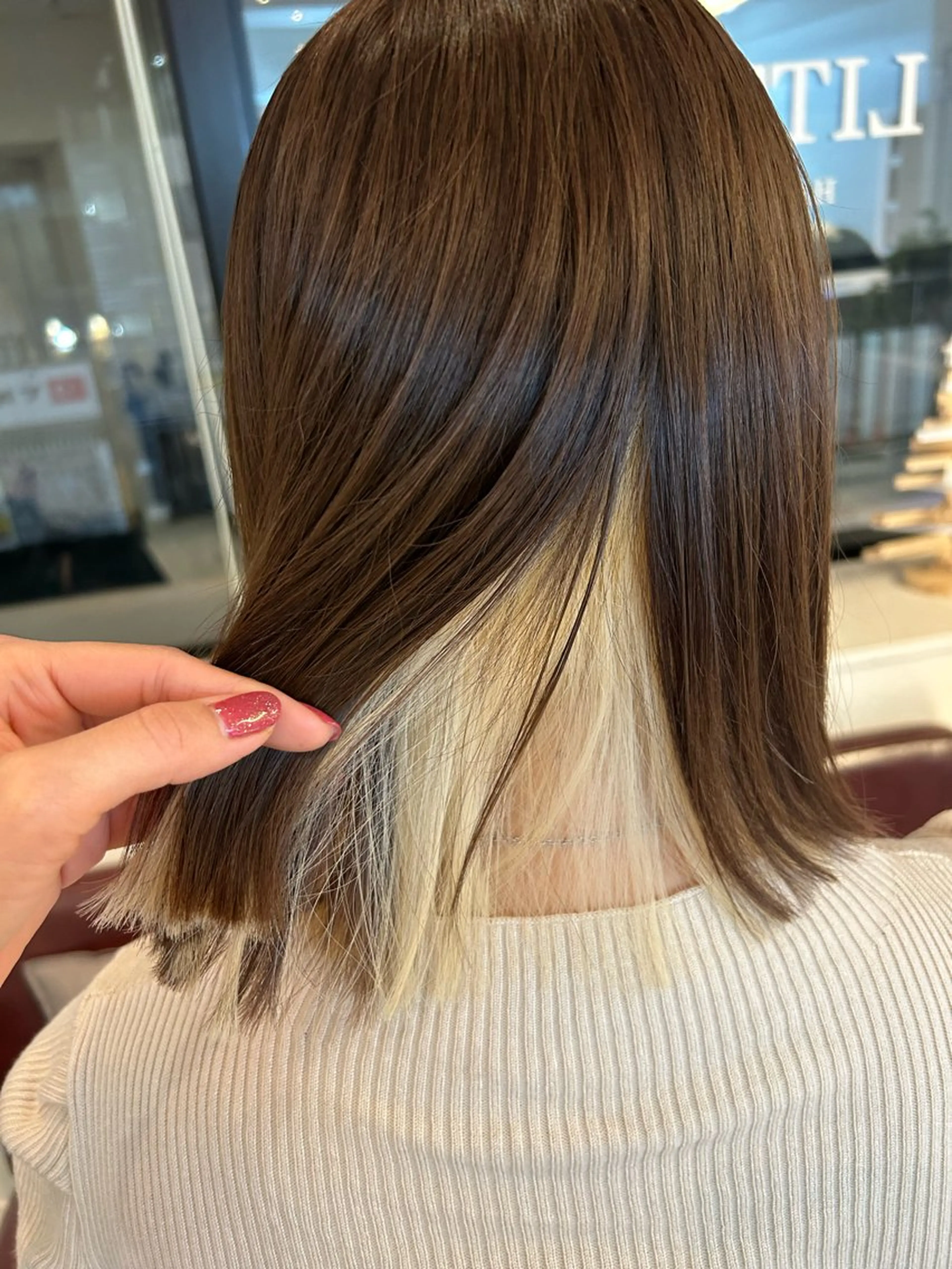 ミディアム 外国人風カラー ヘアカラー トリートメント 髪質改善/艶カラー /レイヤーカット💛のヘアスタイル