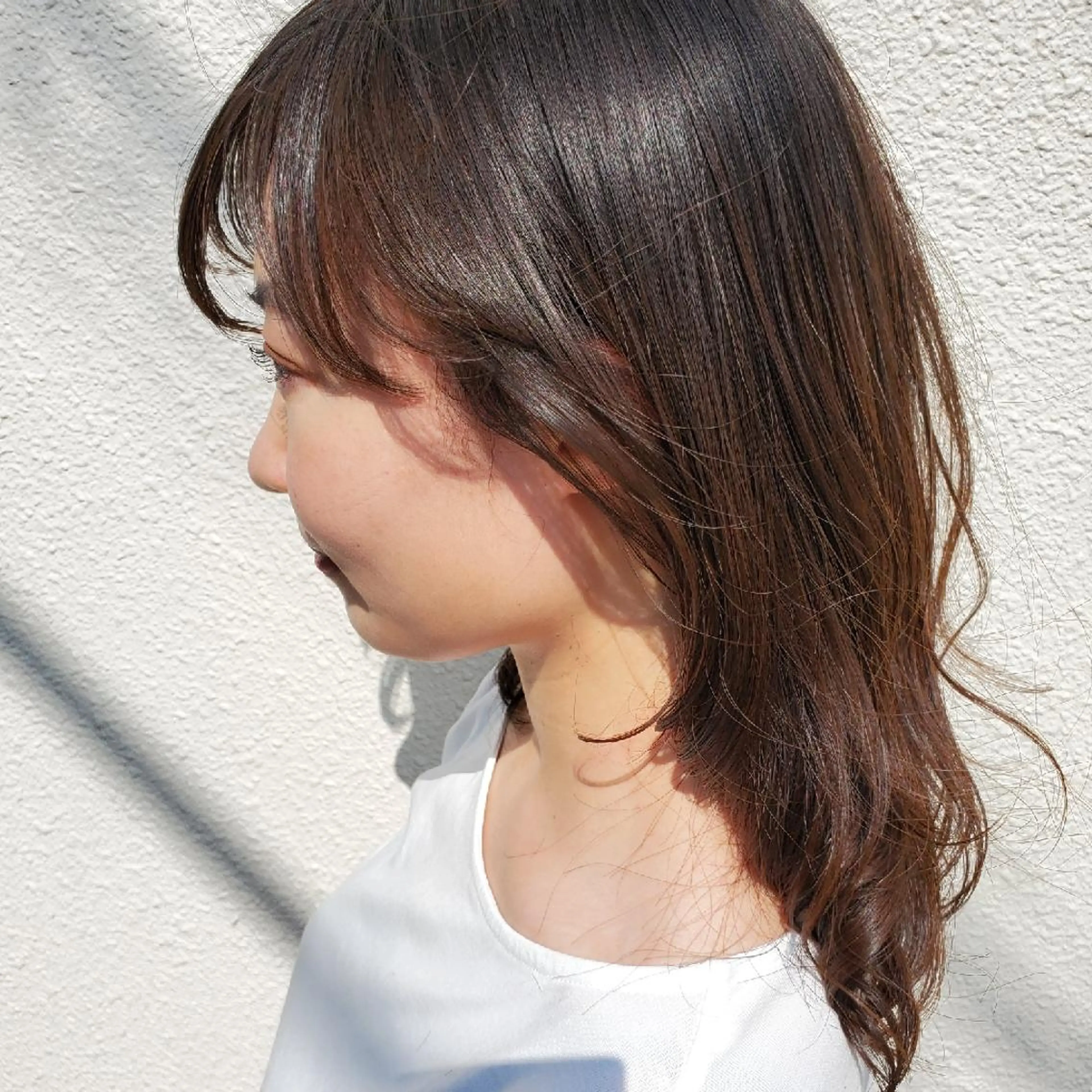 セミロング 社内カット講師・店長 菅原賢一のヘアスタイル