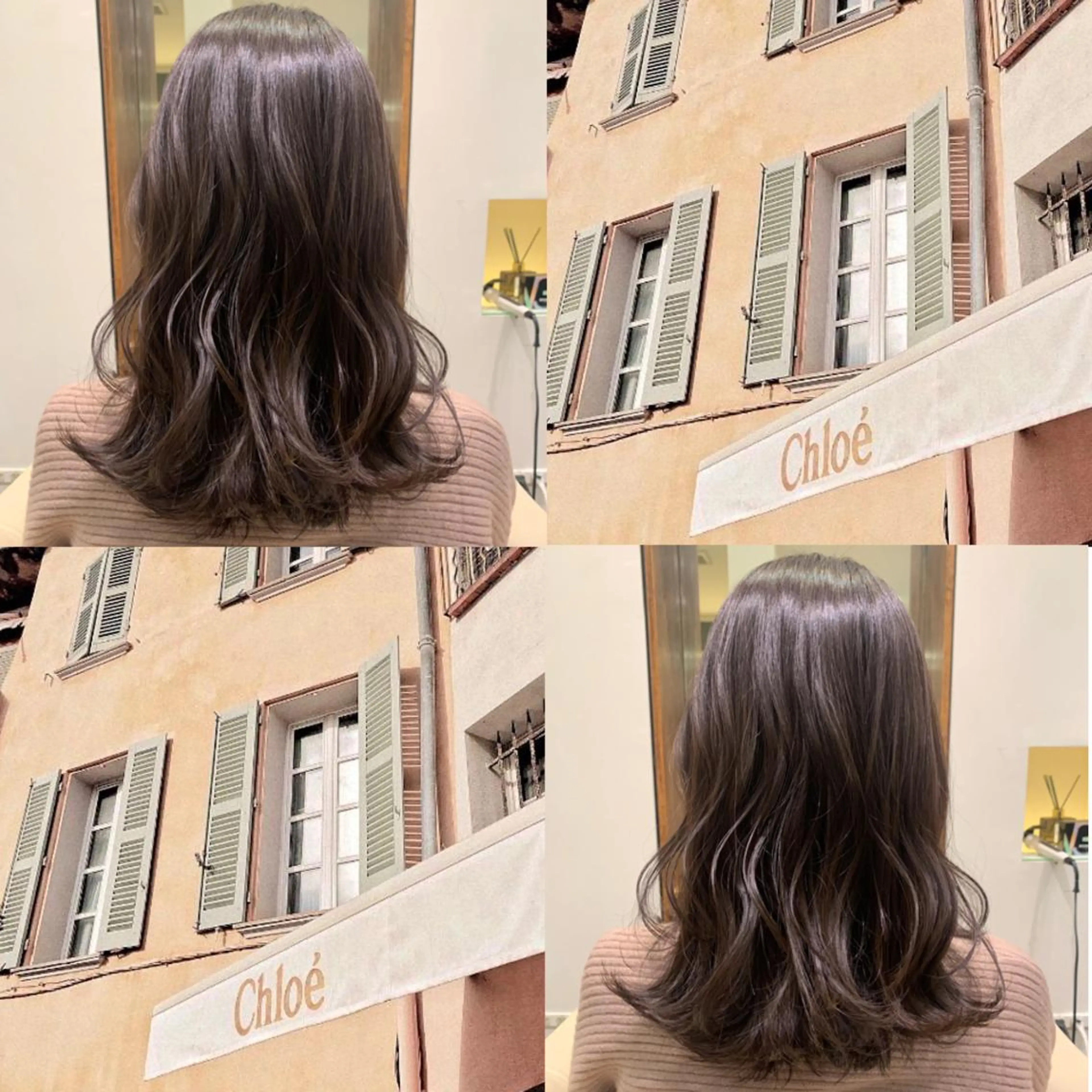 セミロング カラー 【完全個室】髪質改善 暖色カラー/山崎唯奈のヘアスタイル