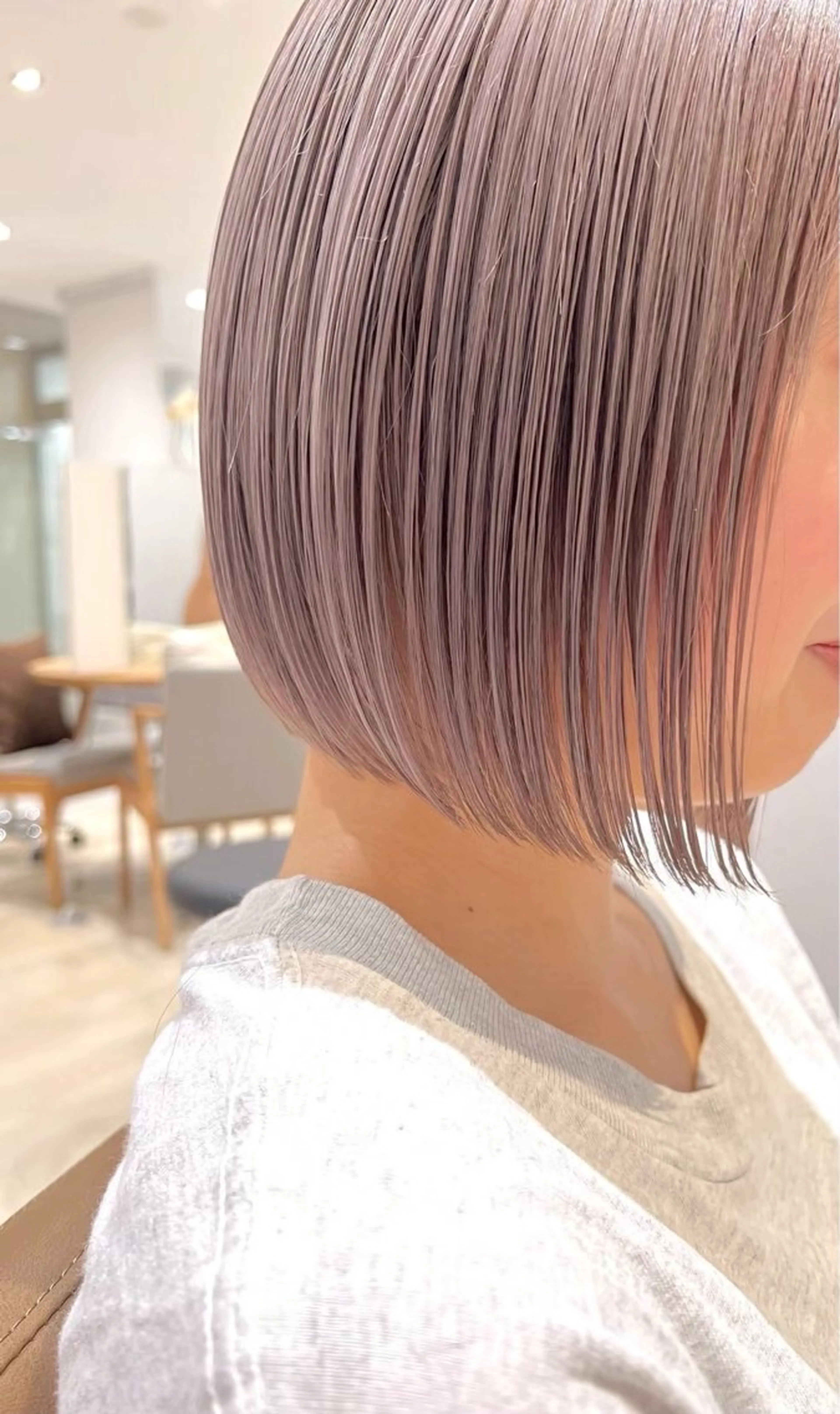 ショート ワンレンボブ ボブ カット かのん /ボブ特化/大阪梅田のヘアスタイル
