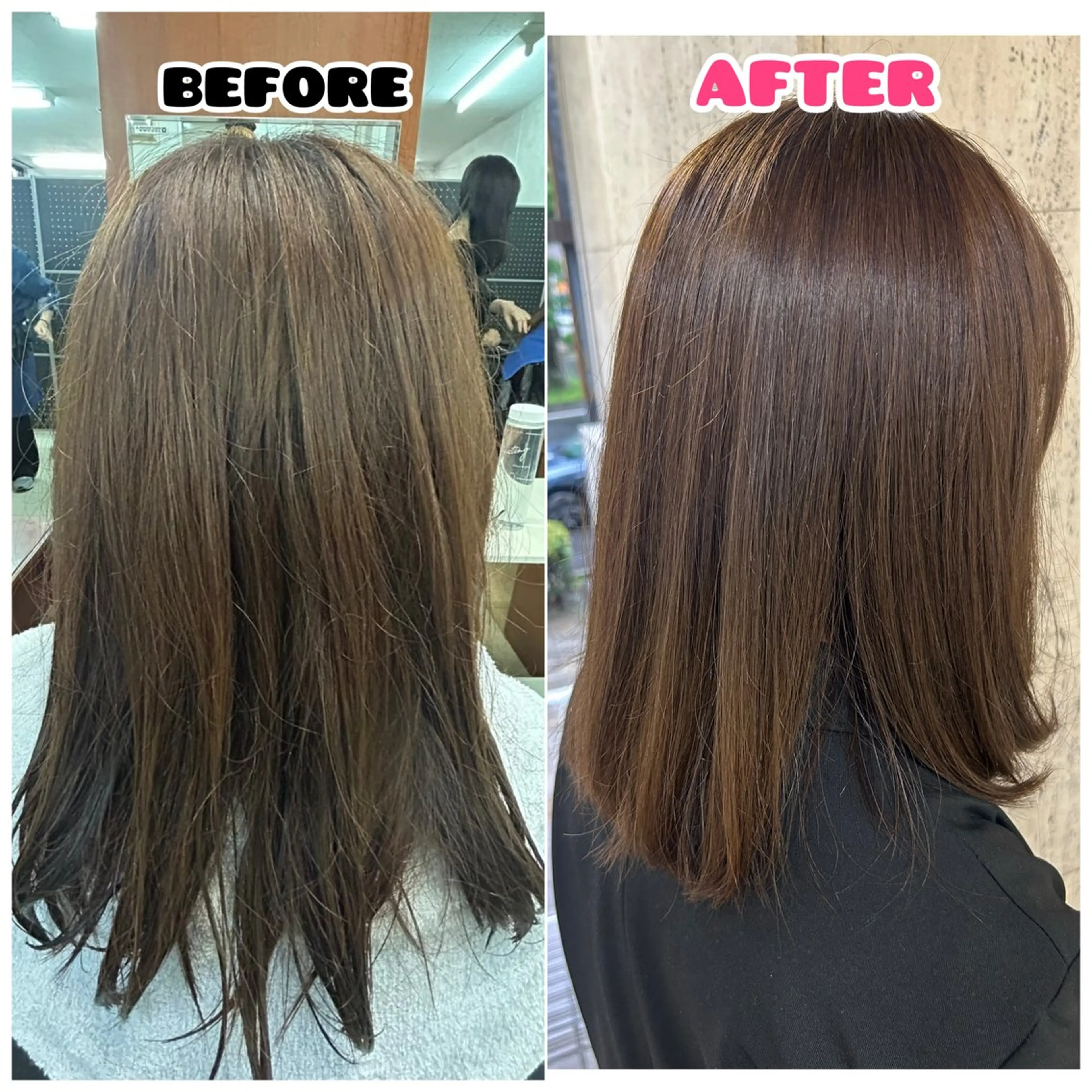 ミディアム カラー ブリーチ 透明感カラー ブリーチなしカラー 🌈キムラ ヒナタ🌈のヘアスタイル