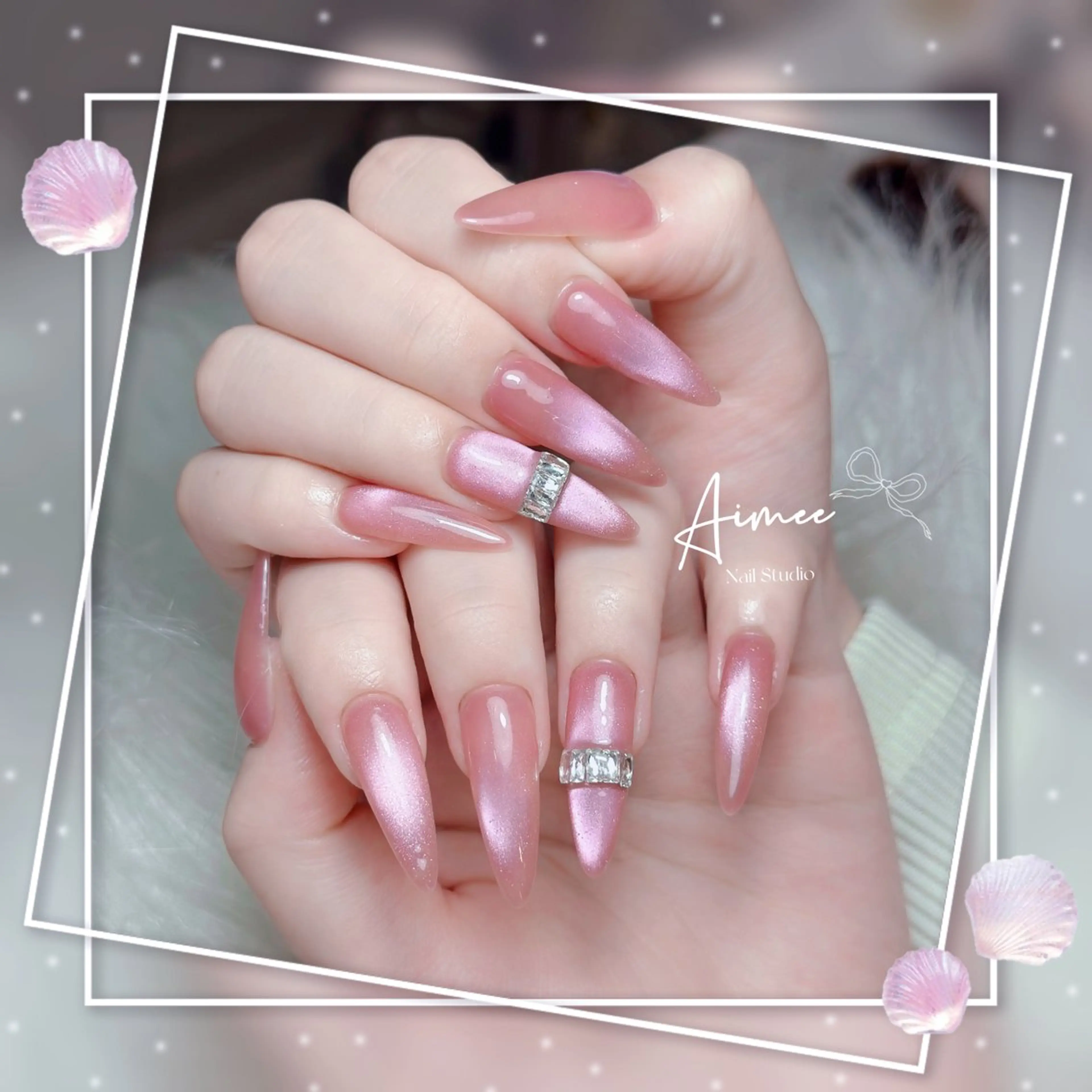 ネイル ストーンネイル ハンドネイル Aimee Nail Studioのネイルデザイン
