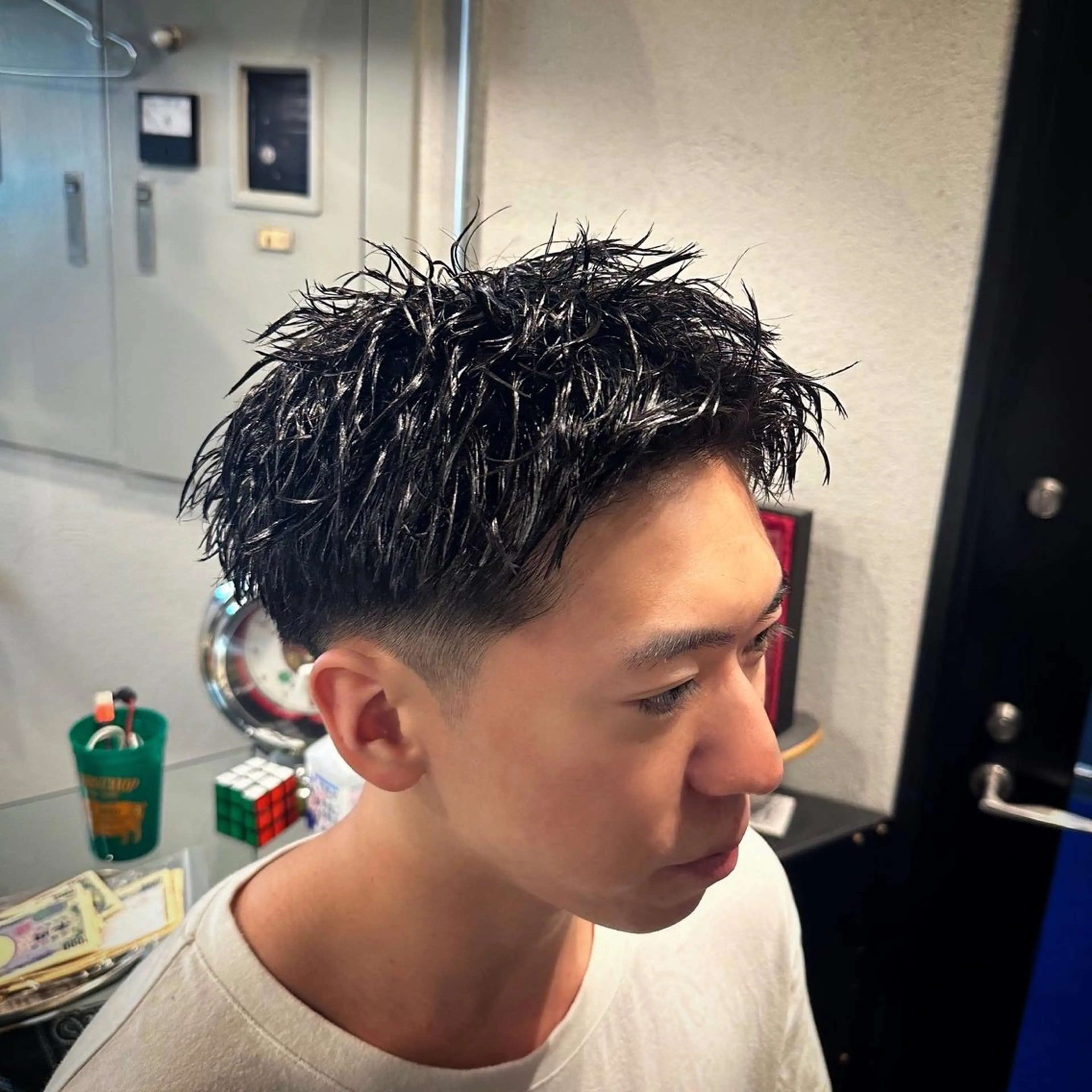 ショート メンズ カット パーマ トリートメント ツイスパ/メンズ パーマ/歩夢のヘアスタイル