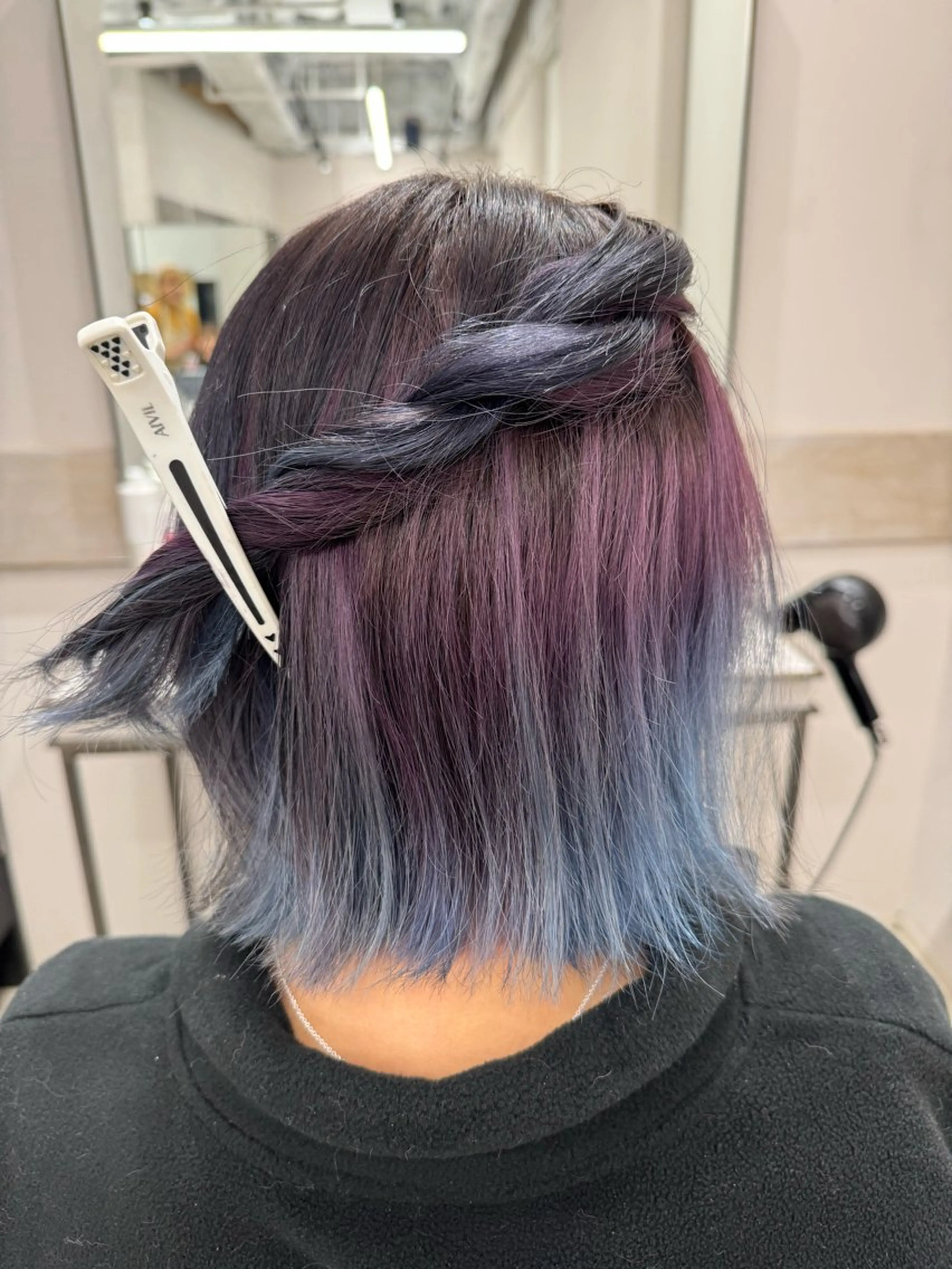 ミディアム カラー ブルーカラー デザインカラー バイオレットカラー カット ヘアカラー トリートメント 透明感カラー✨艶髪 制作🌱山根あゆみのヘアスタイル