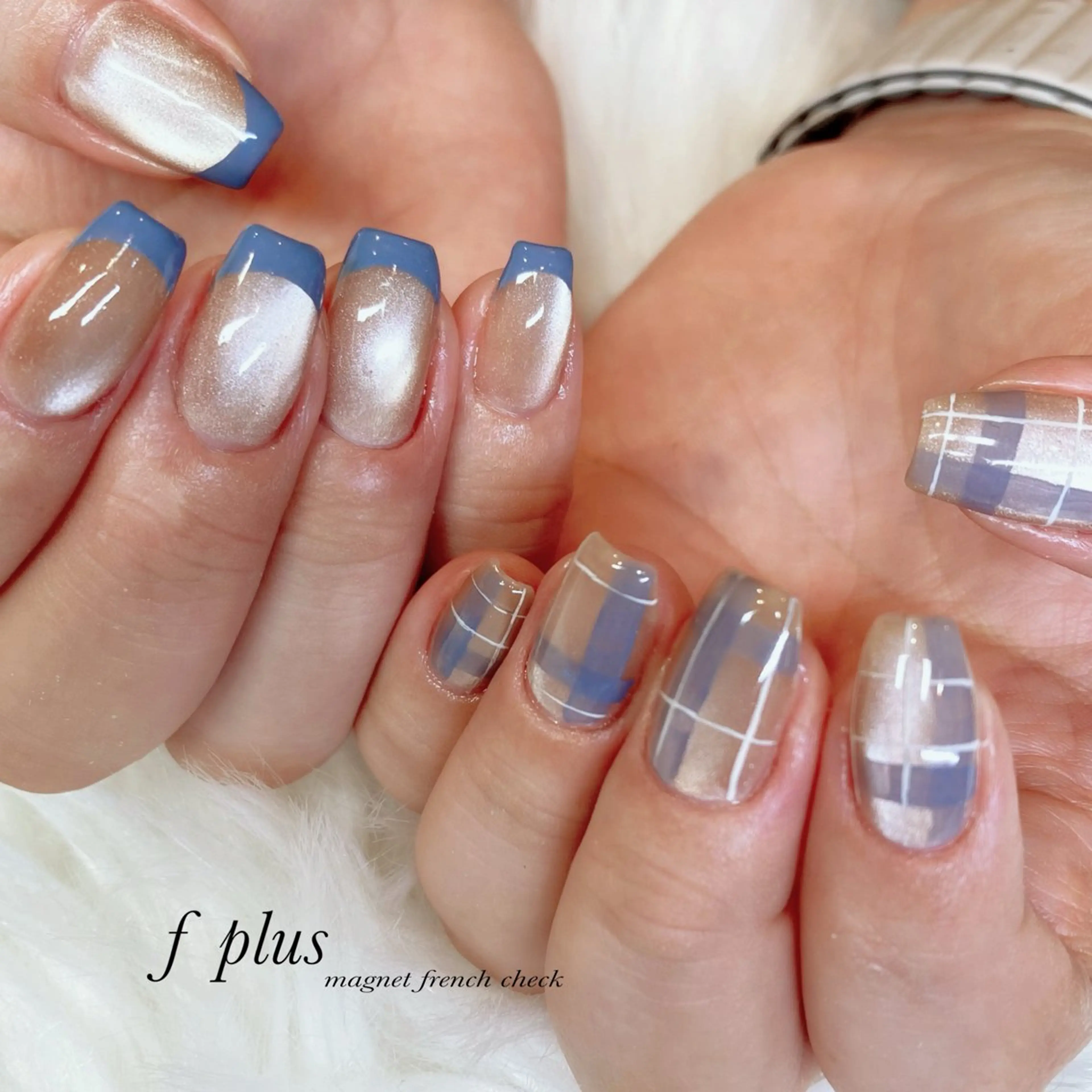 ネイル フレンチネイル マグネットネイル ハンドネイル kanako nail🌷のネイルデザイン