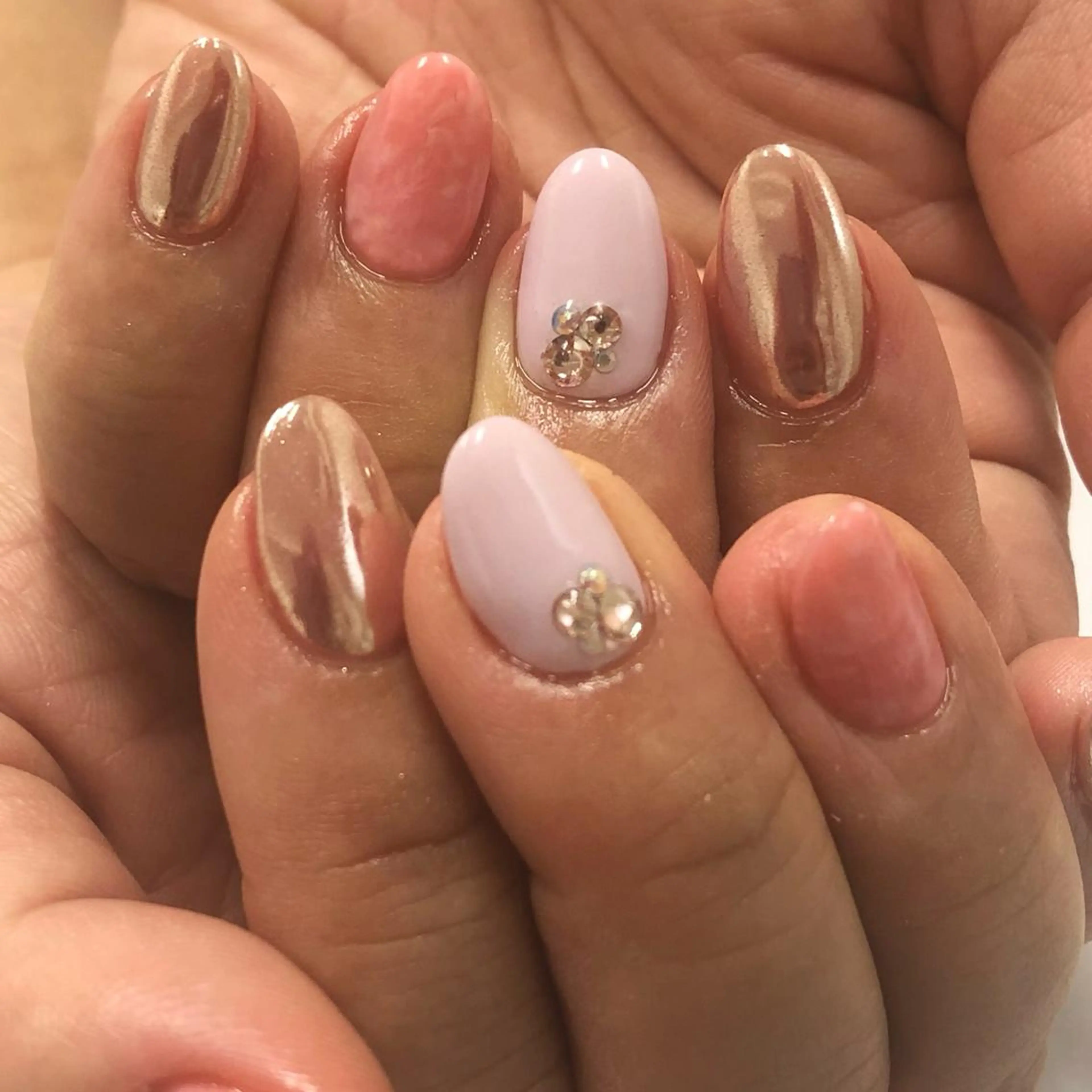 ネイル ミラーネイル ハンドネイル フットネイル NailBeauty コルンのネイルデザイン