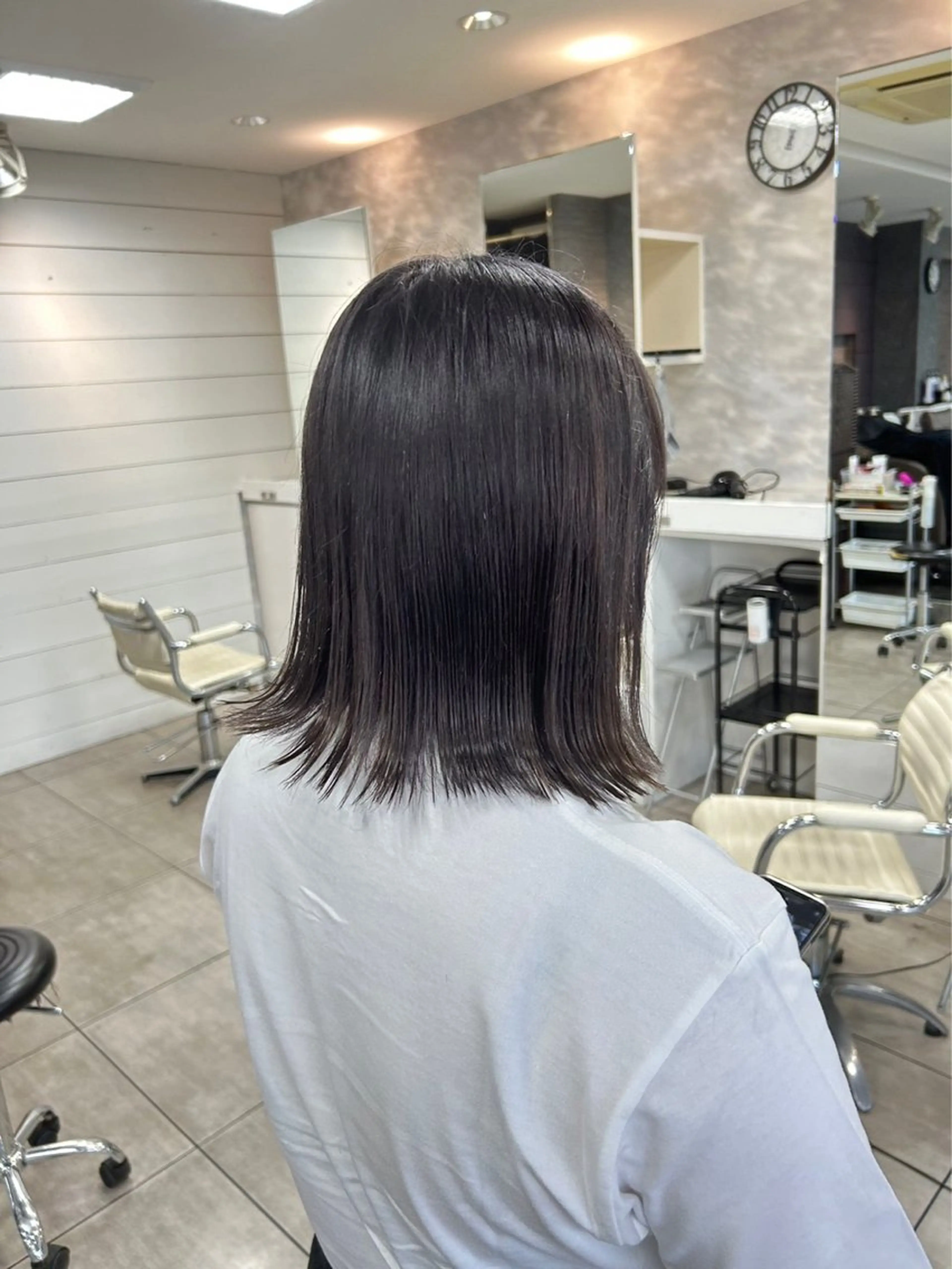 ミディアム 縮毛矯正✖髪質改善 仁木伸明のヘアスタイル