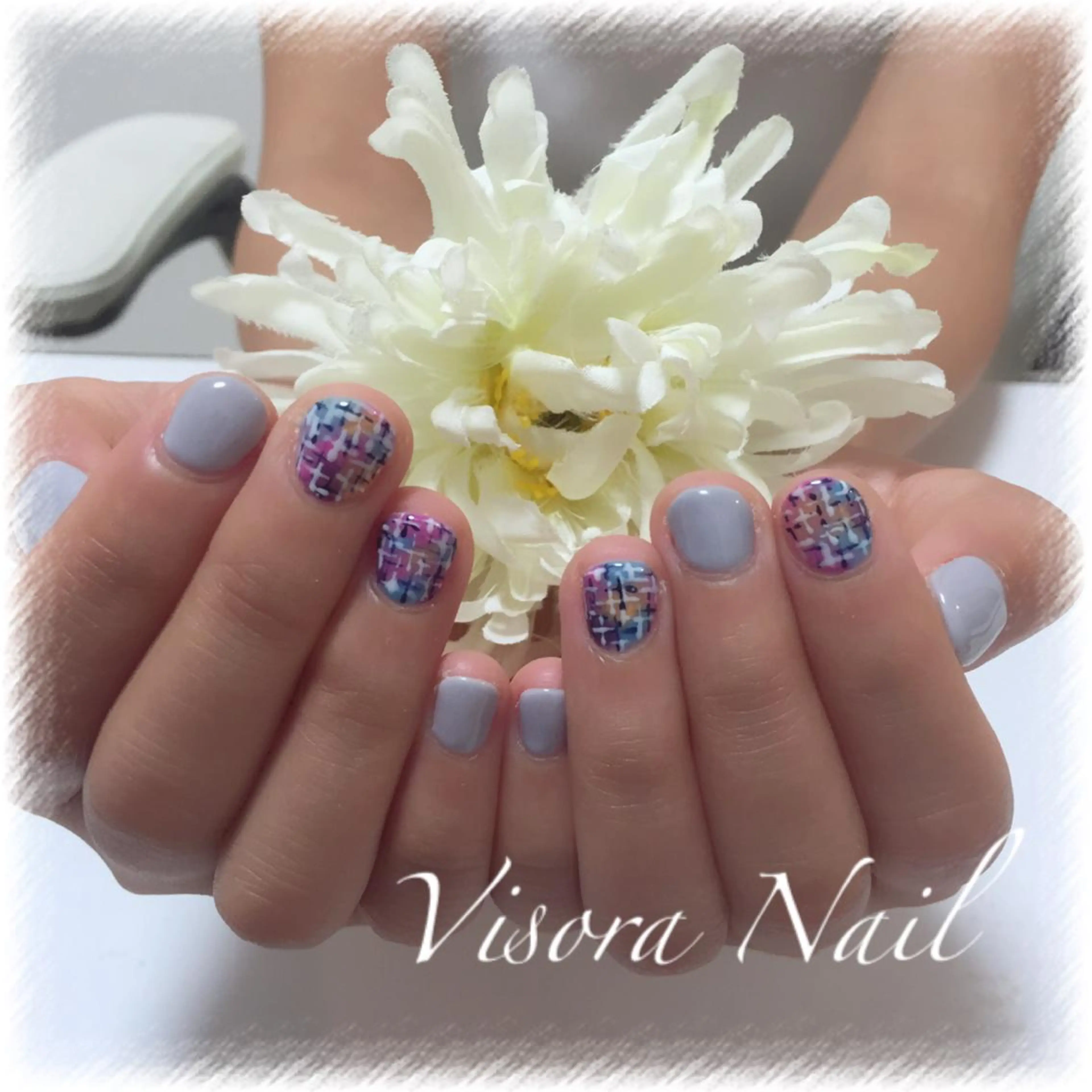 ネイル ツイードネイル 美SORA ～ｳﾞｨｿﾗ～のネイルデザイン