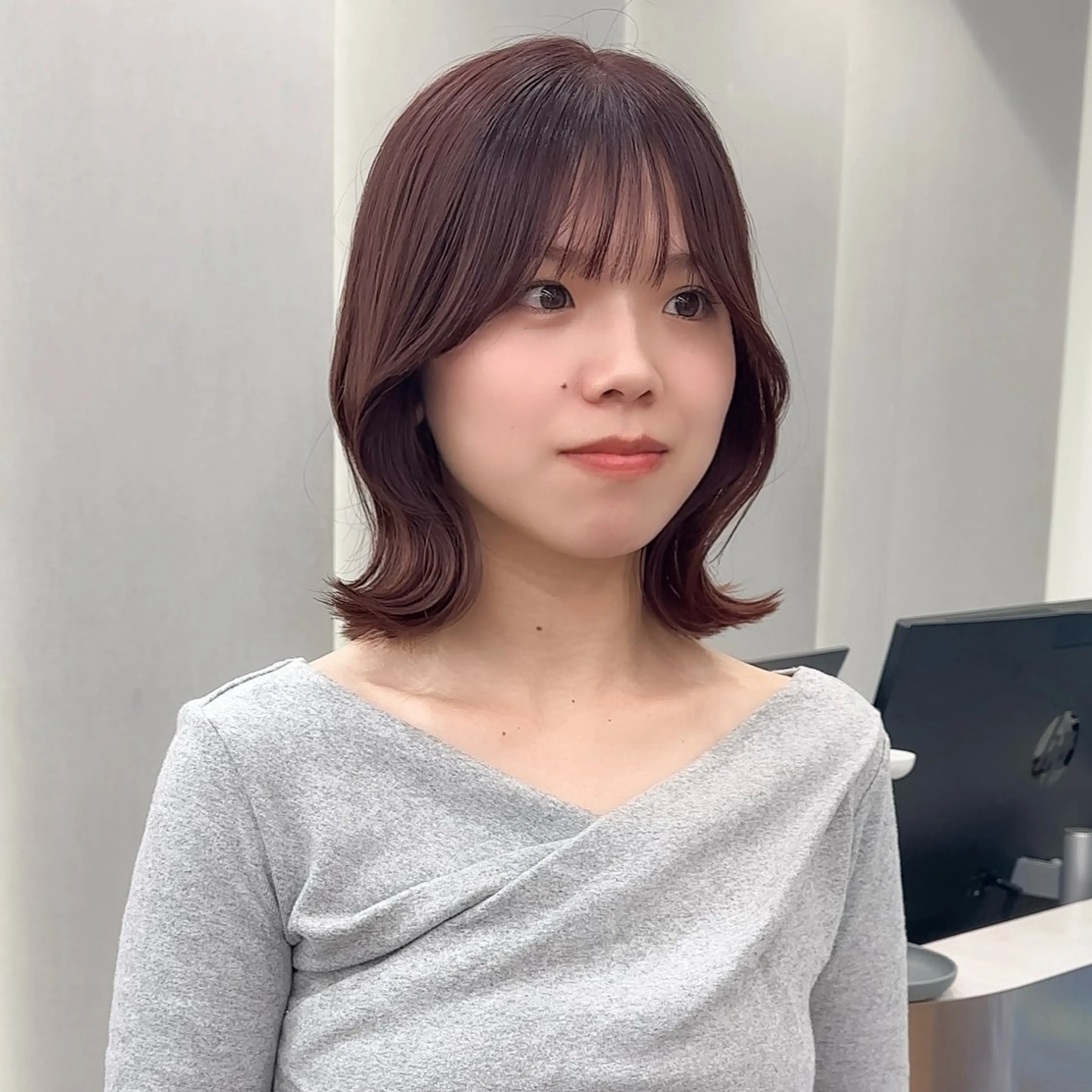 ミディアム 縮毛矯正/韓国ヘア /レイヤー🎀ミズキのヘアスタイル