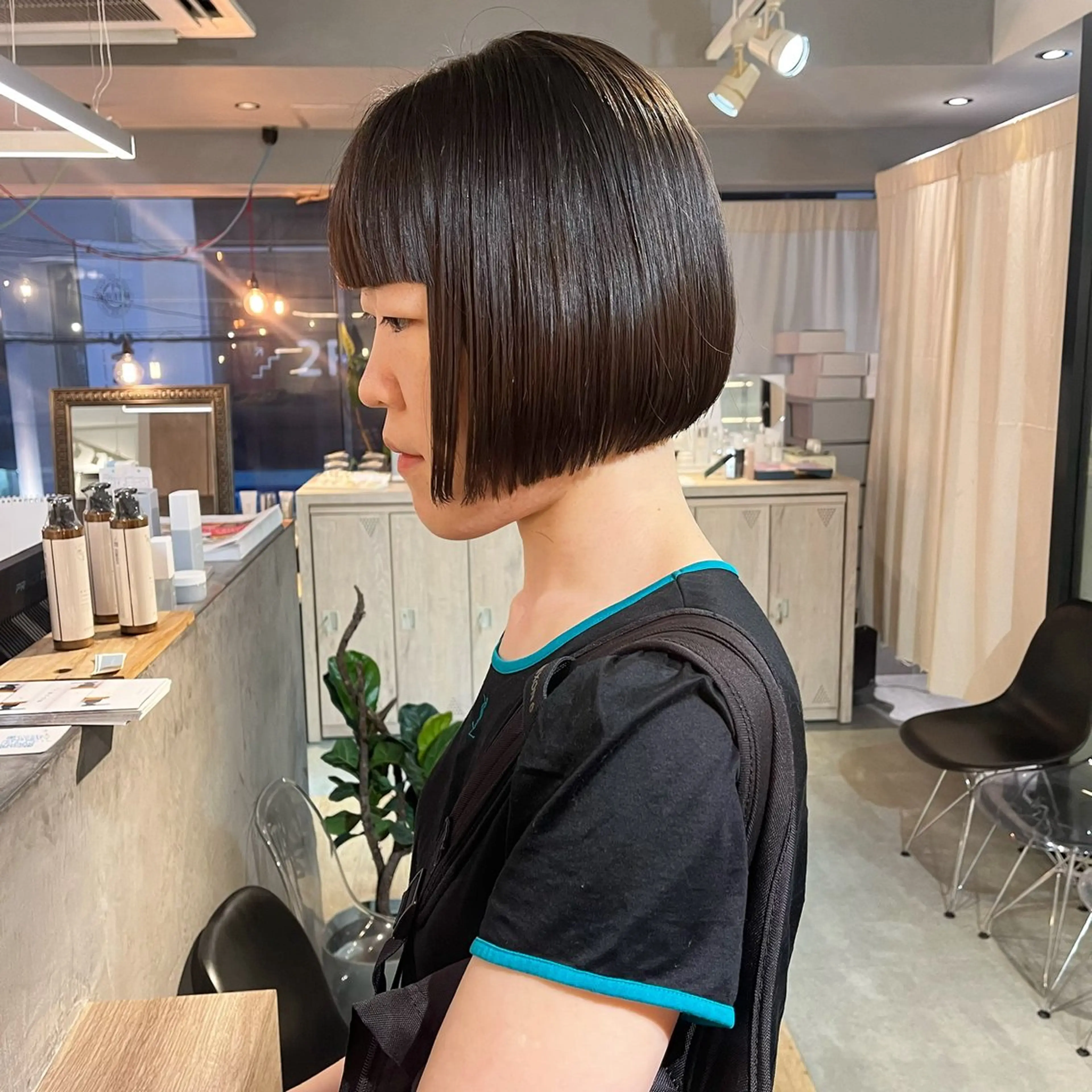 ショート 切りっぱなしボブ ボブ 山本 千尋のヘアスタイル