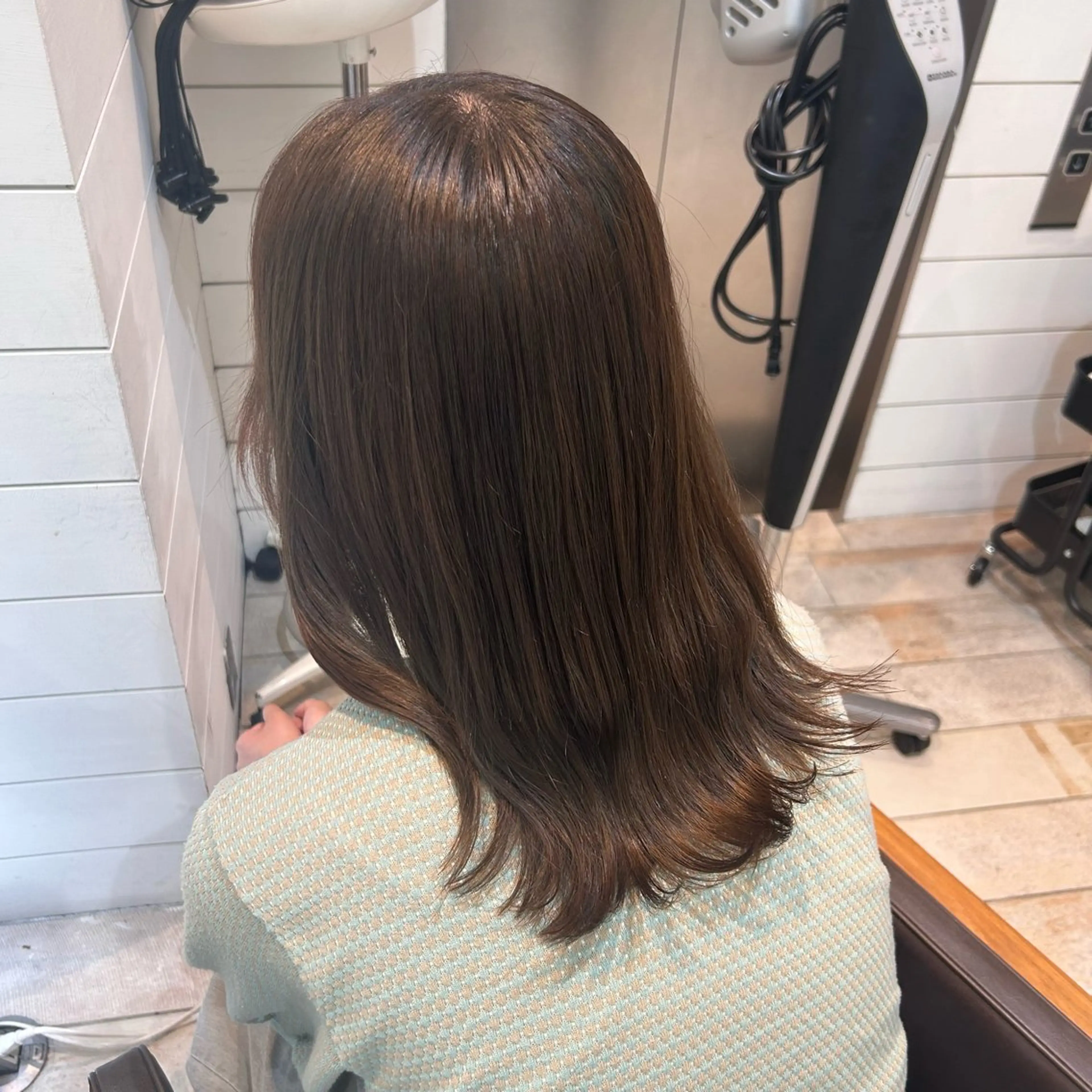 ミディアム カラー ヘアカラー トリートメント Rion/渋谷 /ブリーチなしカラーのヘアスタイル