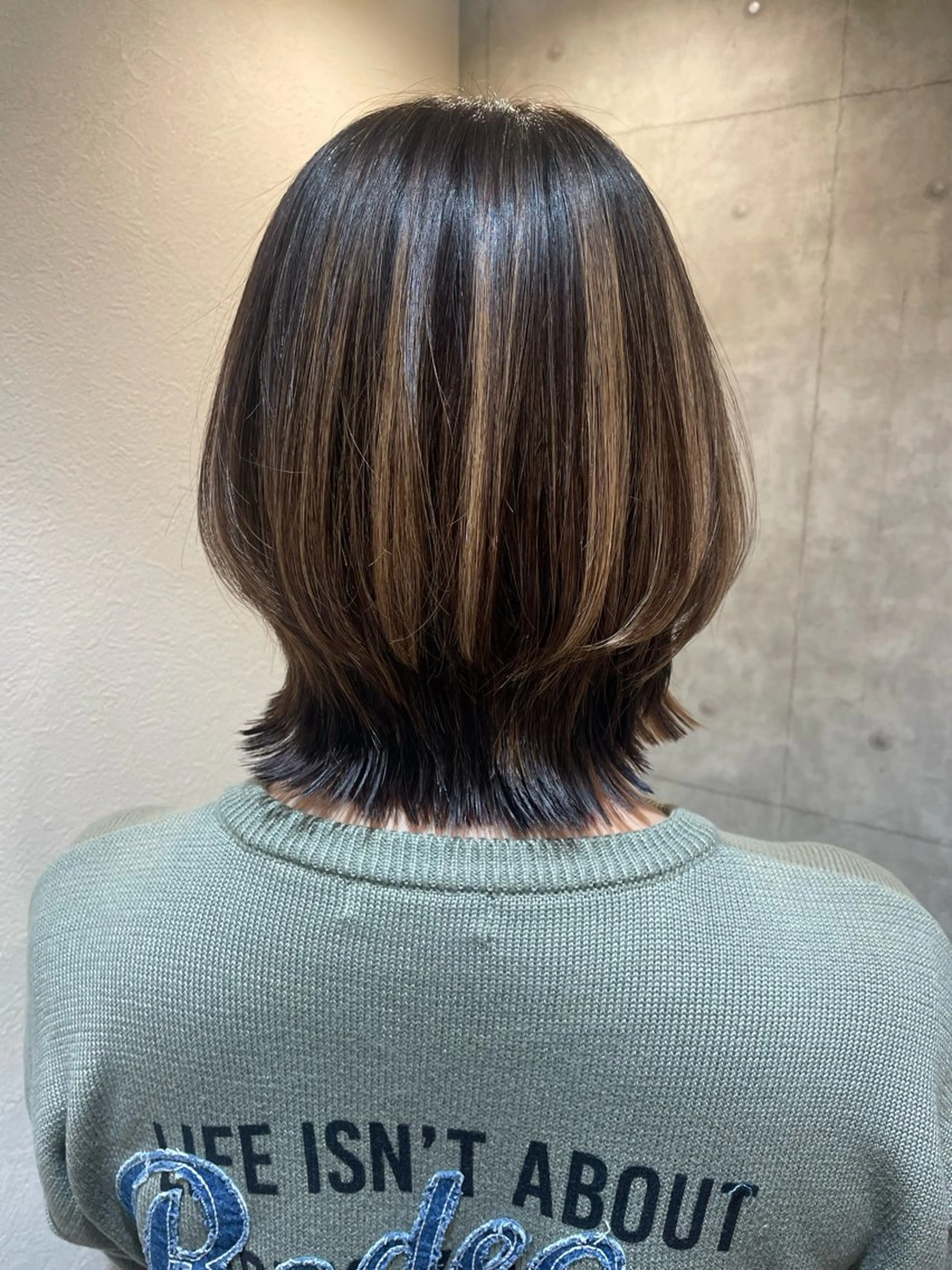 ミディアム ボブレイヤー ボブ くびれヘア くびれレイヤー レイヤーカット は なのヘアスタイル