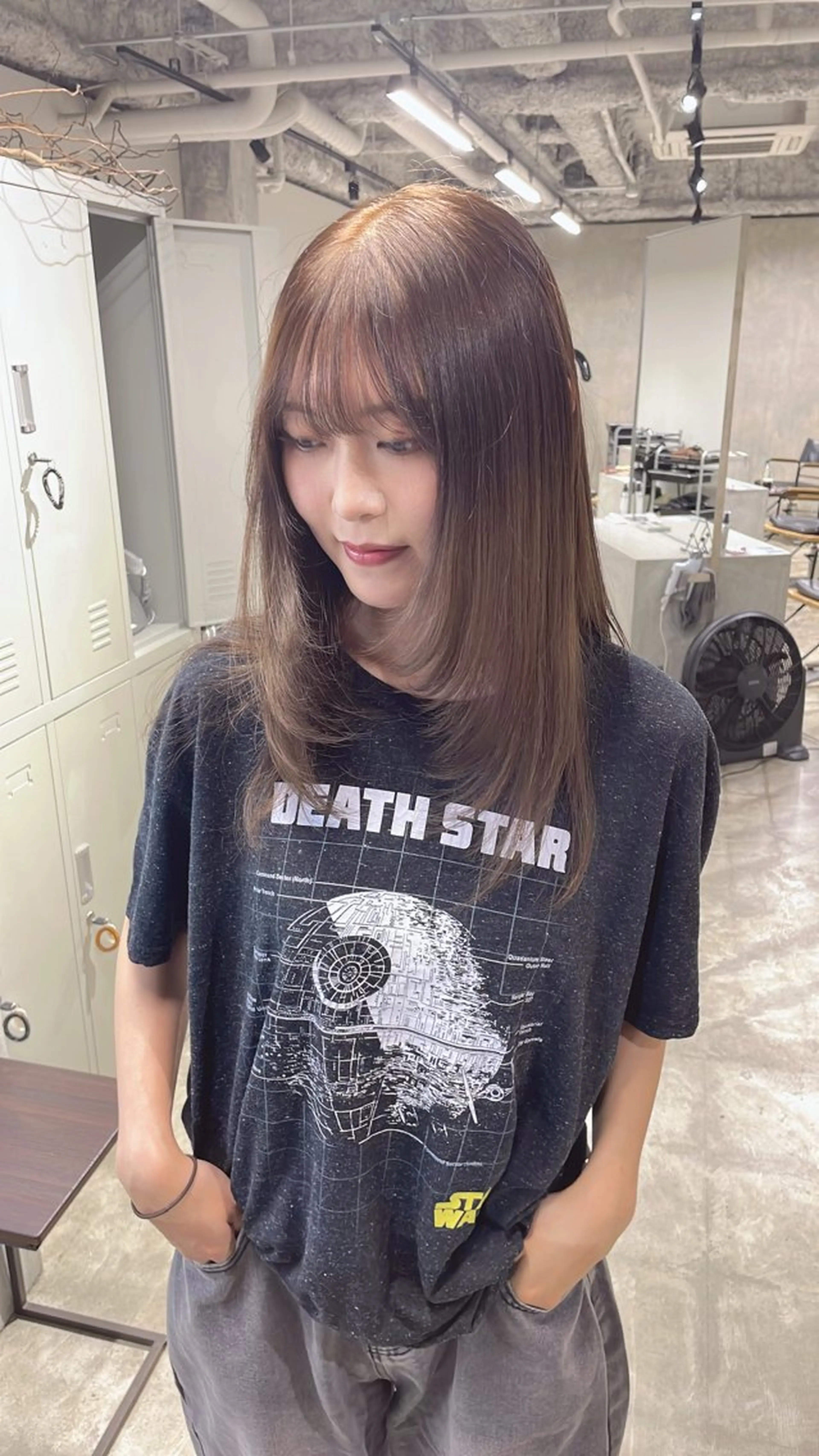 ロング カラー 山本 彩美香のヘアスタイル