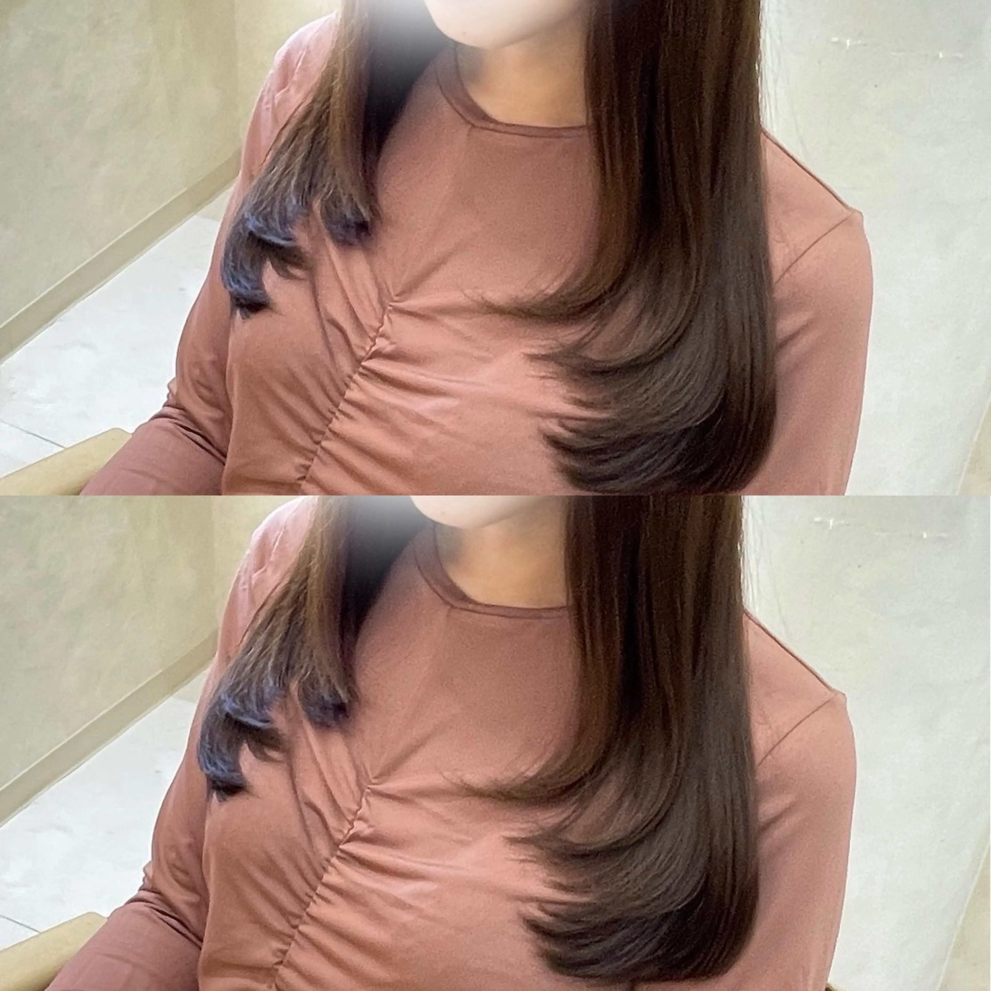 ロング 顔まわりレイヤー 顔周りカット レイヤーカット れな/Zina博多 トレンド/顔周りのヘアスタイル