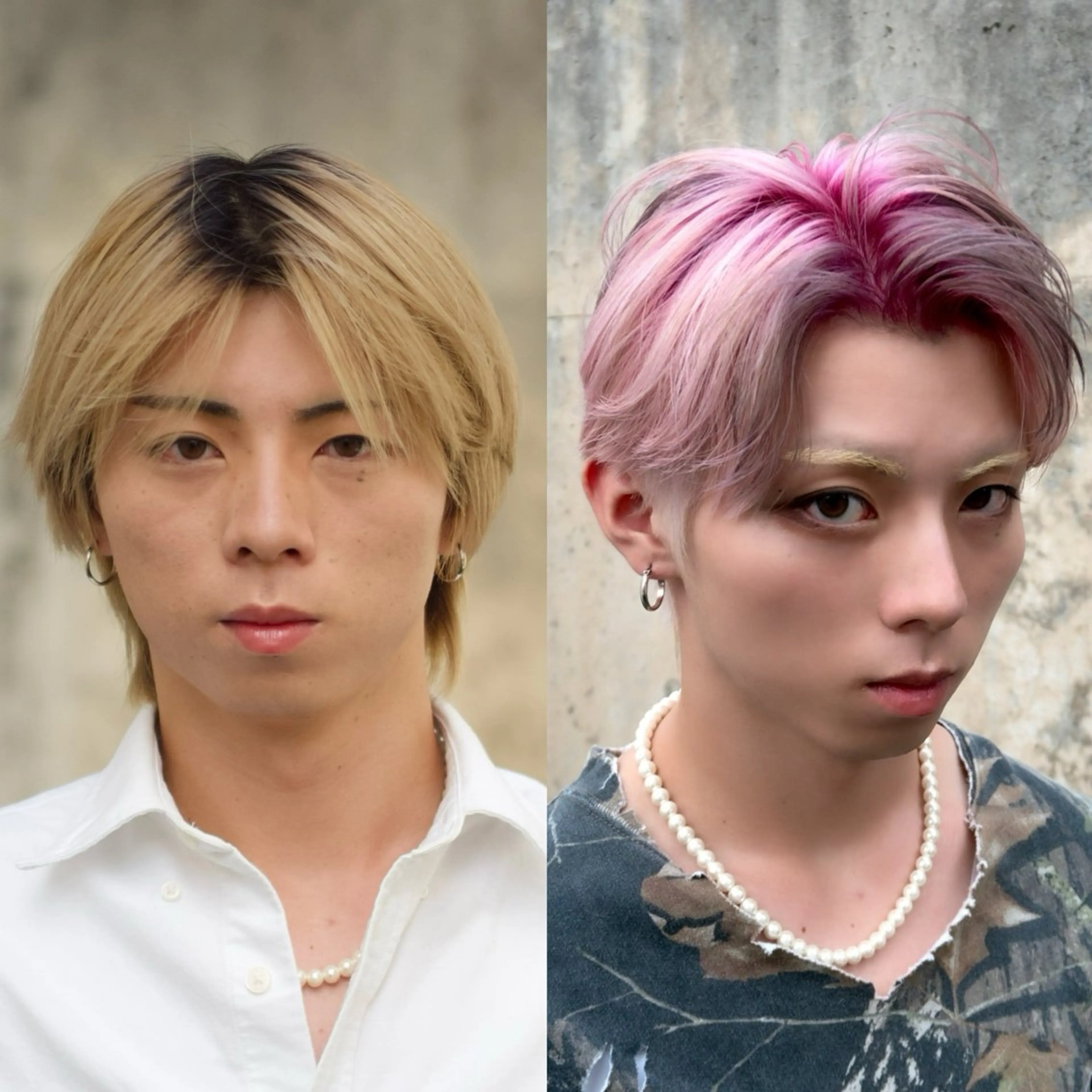 カラー ブリーチ ダブルカラー ブリーチなしカラー ウルフ/レイヤー/ ブリーチカラーのヘアスタイル