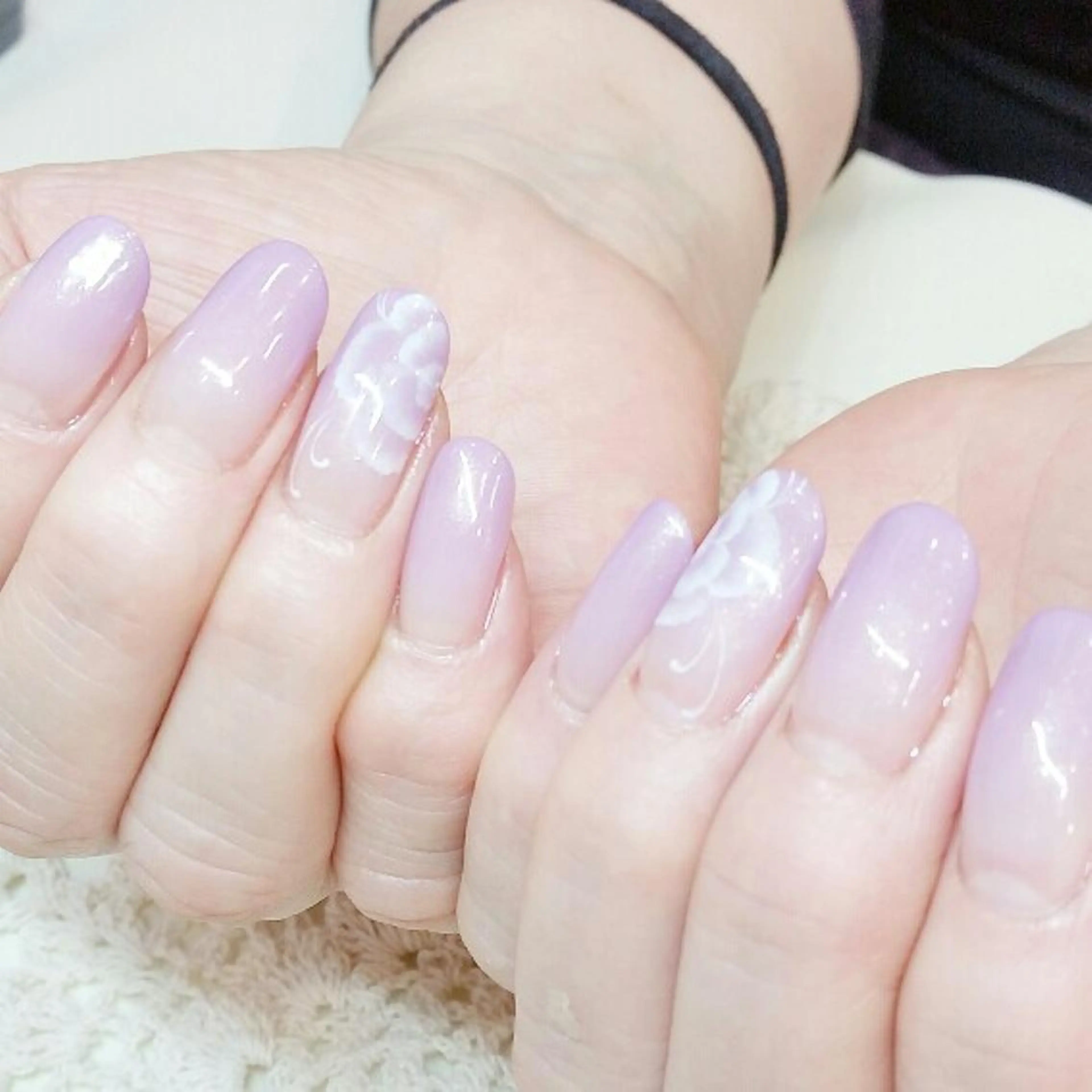 ミディアム ネイル パープルカラー グラデーション パープル 古屋 勢子のその他イメージ