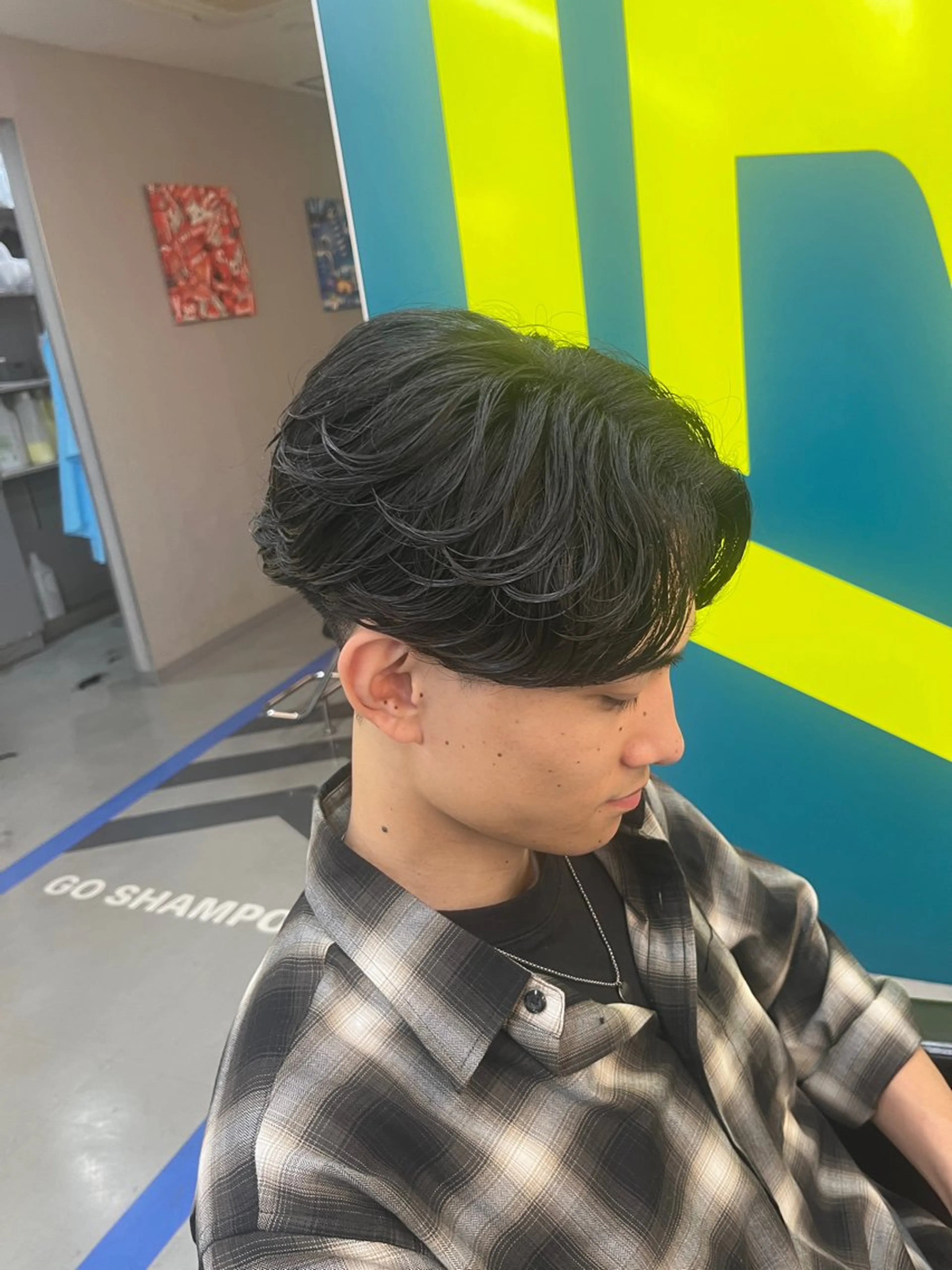 パーマ メンズ フェザーパーマ メンズパーマ 波巻き得意 メンズ美容師/松井陸のヘアスタイル