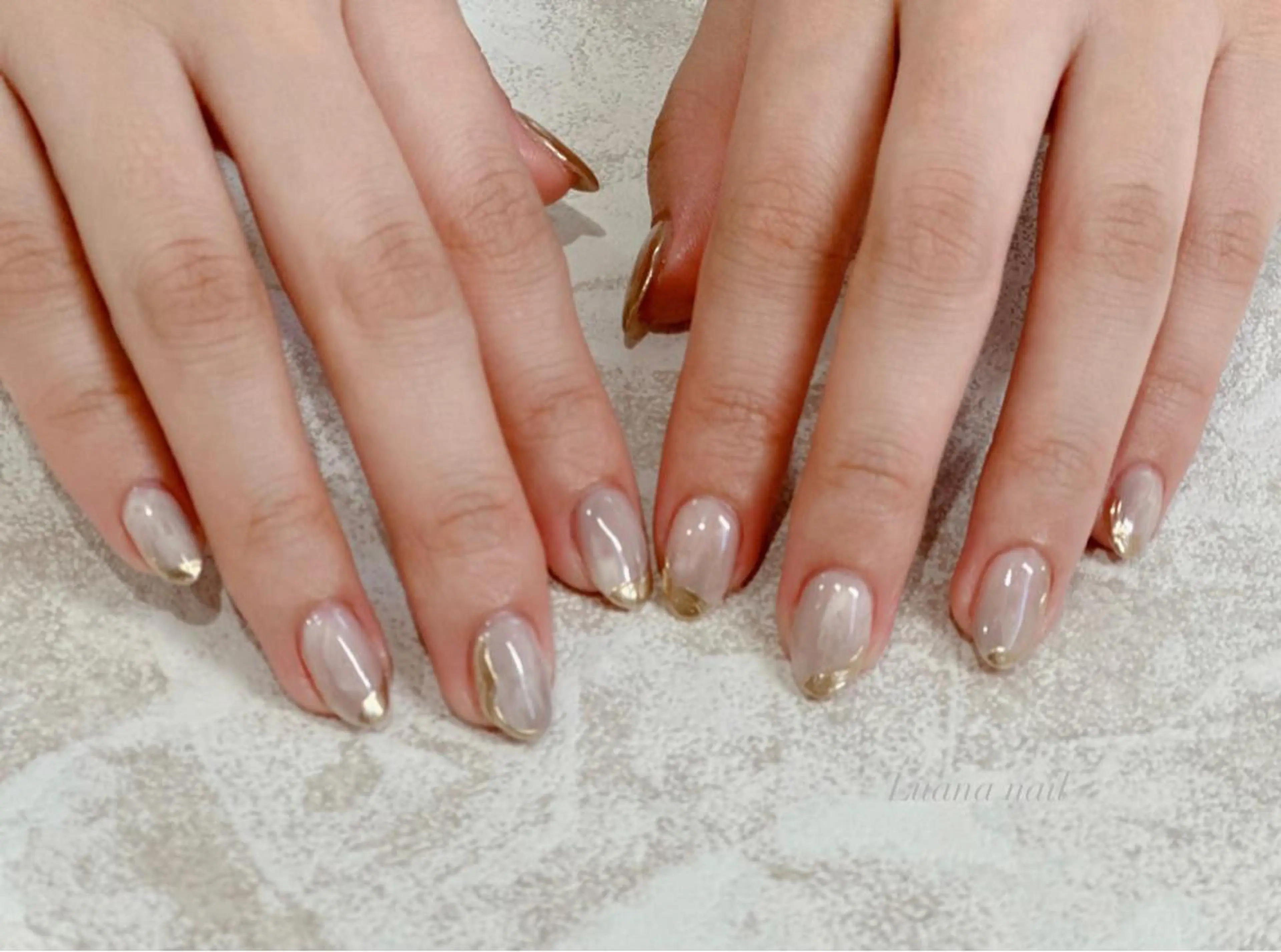 ミディアム ネイル 入学式 入学式 ジェルネイル ミラーネイル 持ち込み Luana nail (ルアナネイル)のネイルデザイン