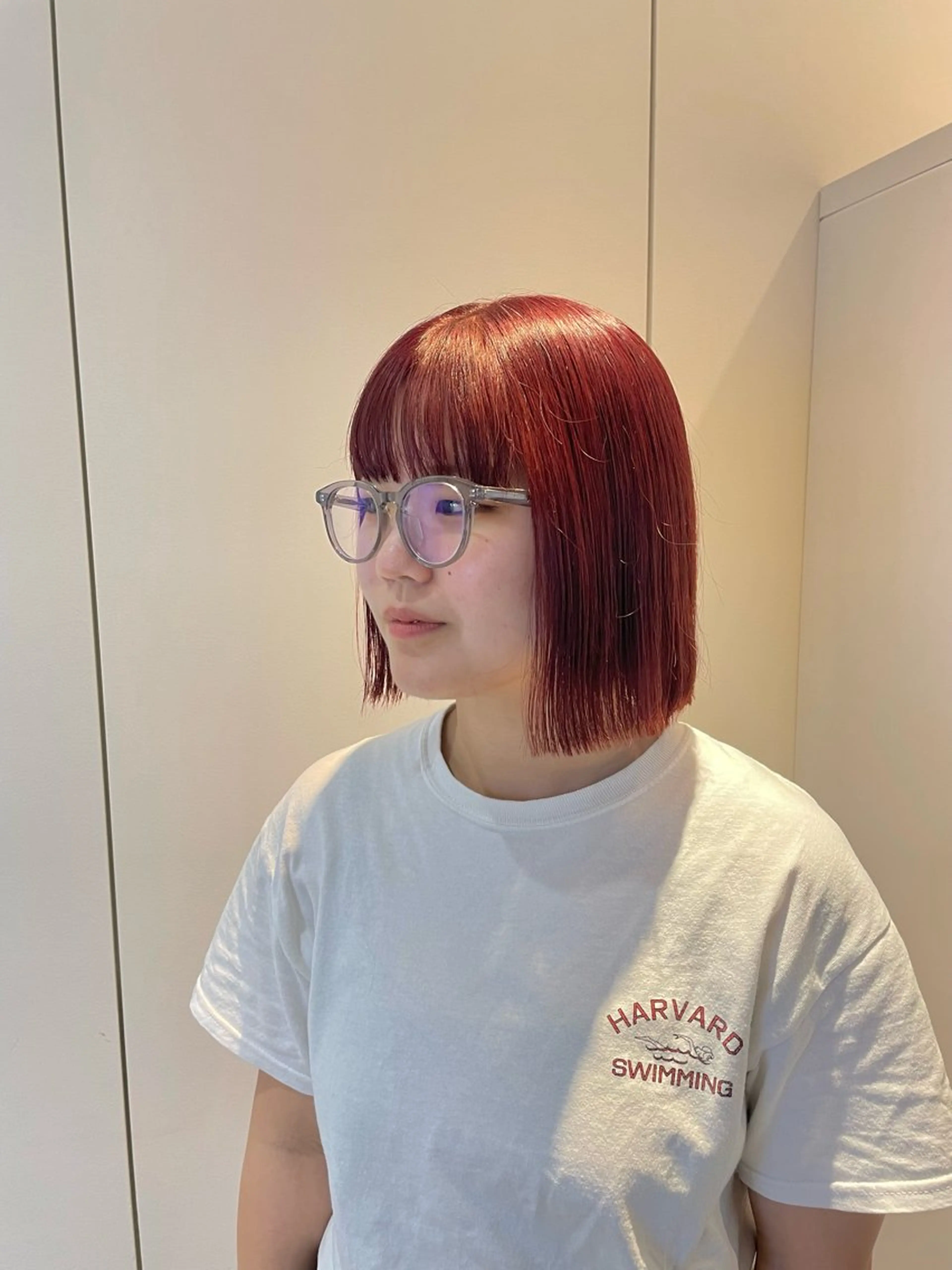 ミディアム 前田 菜奈子のヘアスタイル