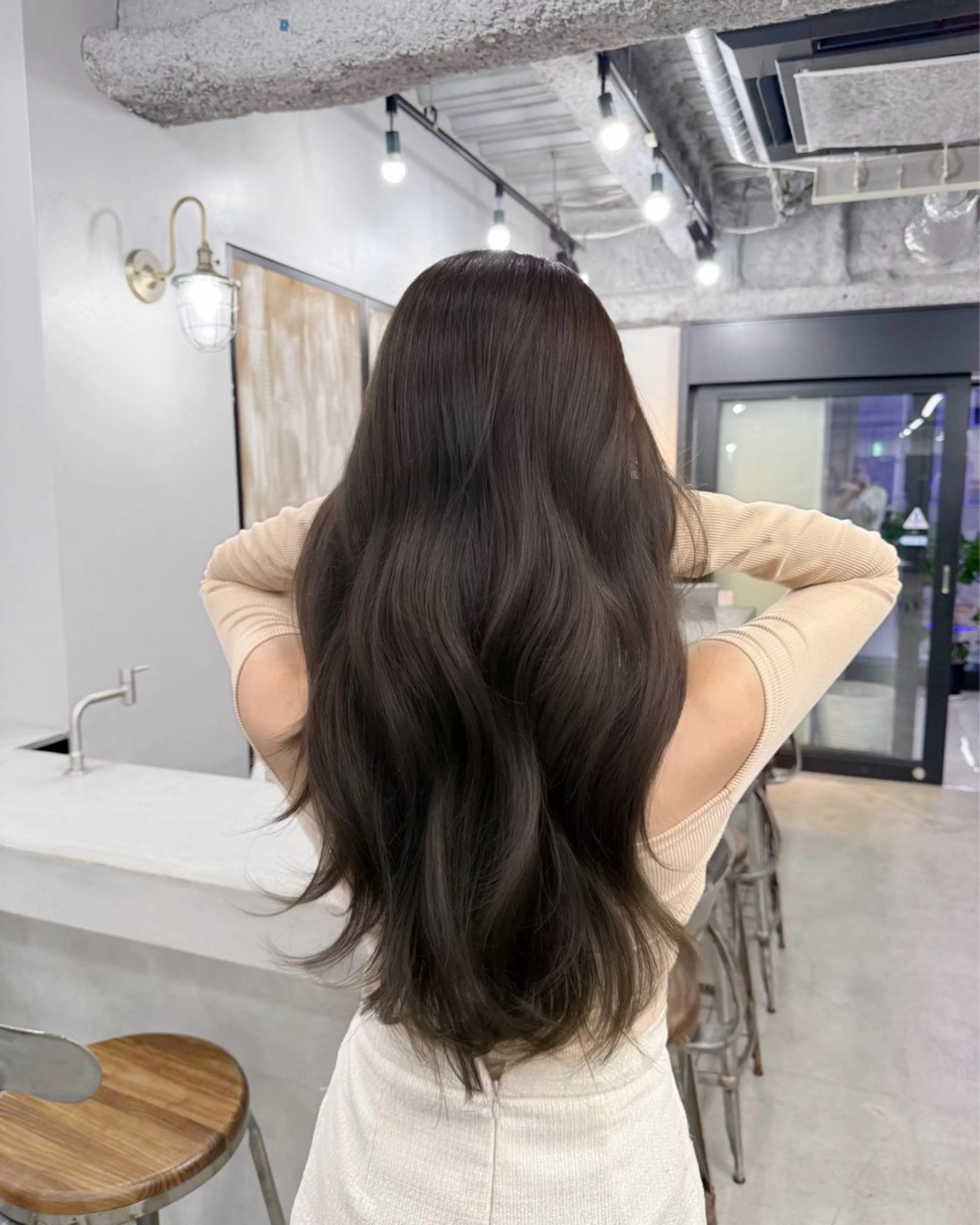 ロング カラー ベージュカラー 透明感カラー ダブルカラー ヘーゼル くびれヘア カット ヘアカラー トリートメント ヘアセット 韓国ヘア🫧 KAZUTOのヘアスタイル