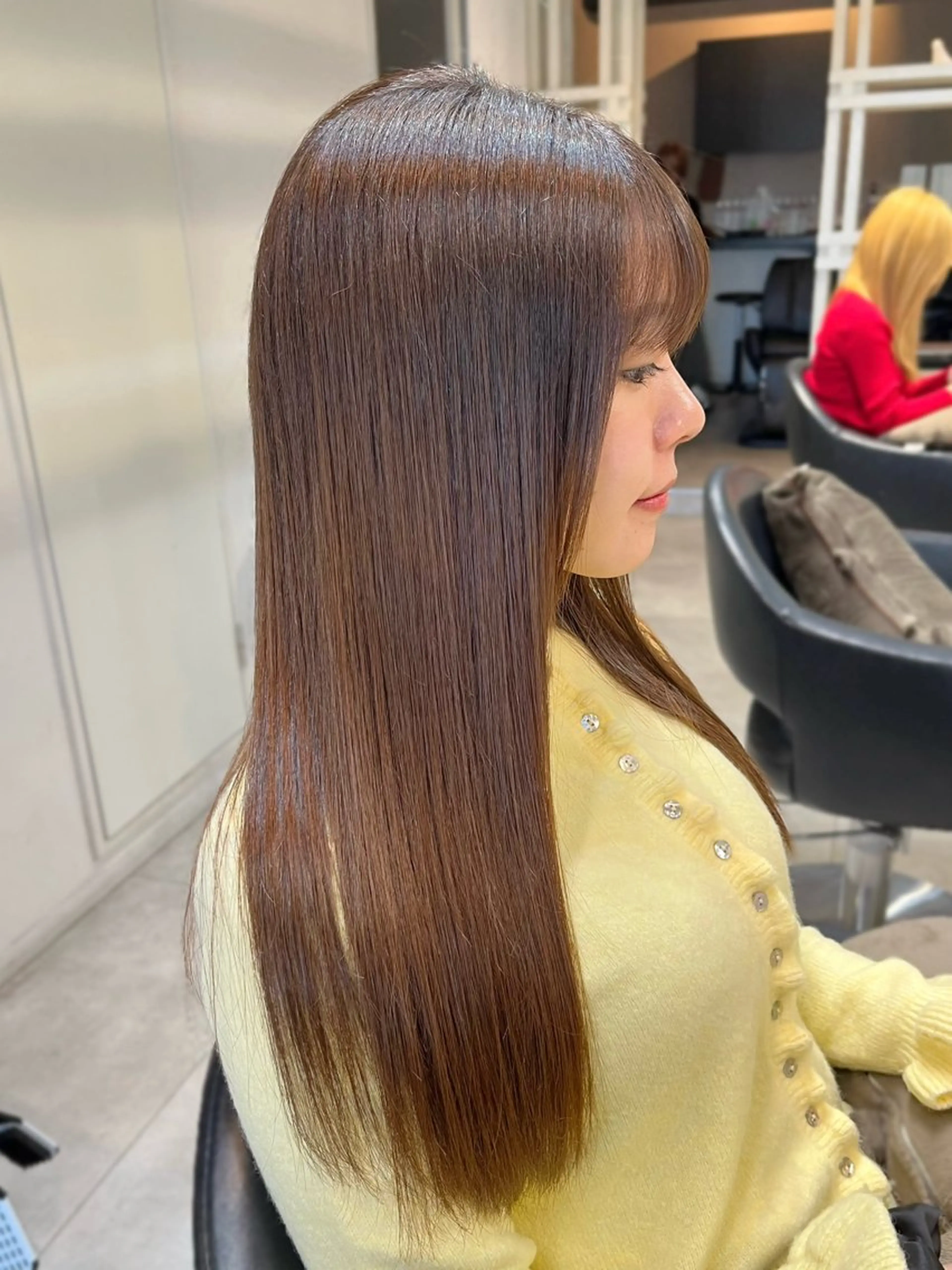 ロング カラー カット ヘアカラー トリートメント うる艶カラー/恵比寿 ベージュ/丸山陽平のヘアスタイル