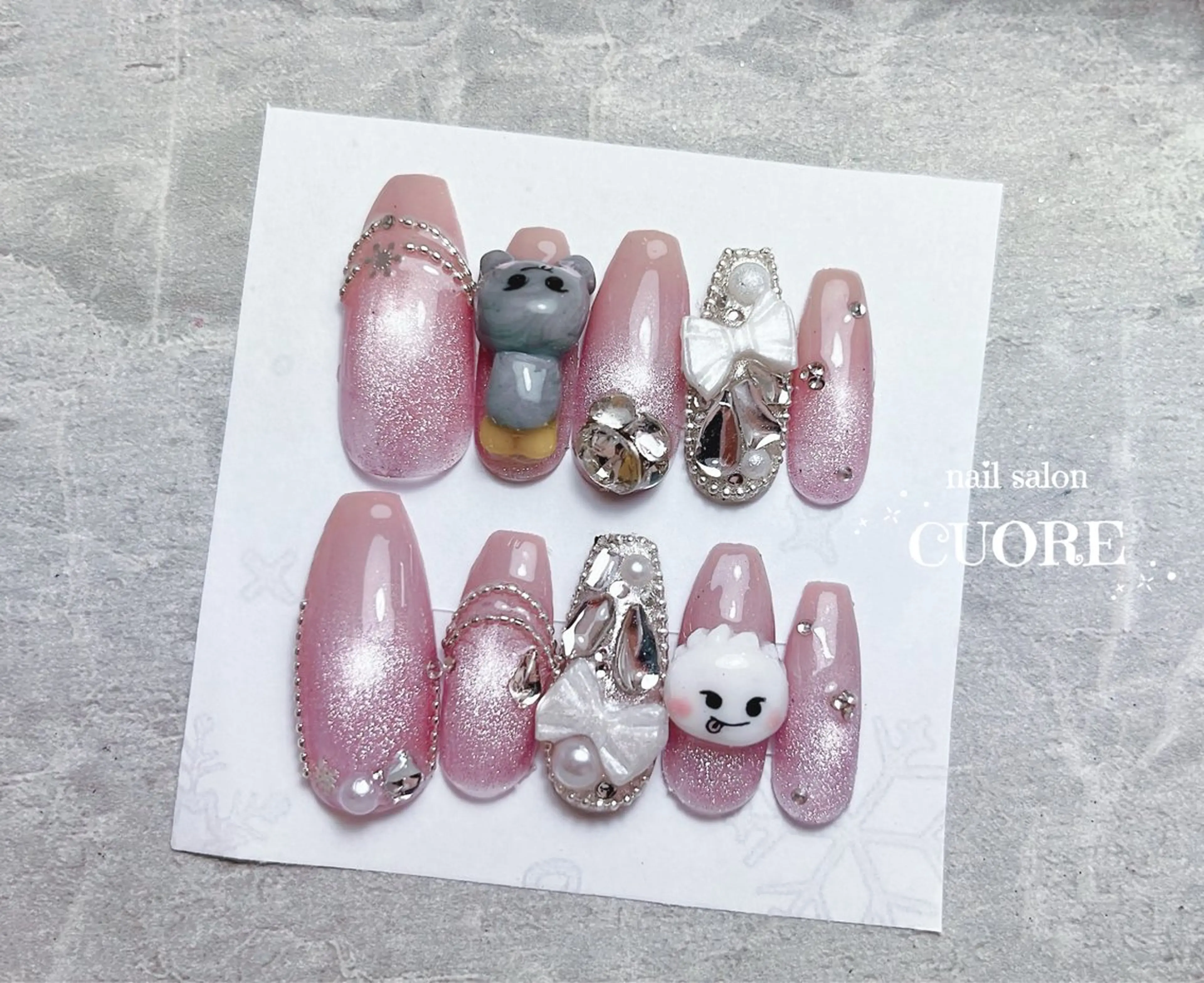 ネイル グラデーション マグネットネイル ネイルチップ ワンホンネイル nail salon CUOREのネイルデザイン