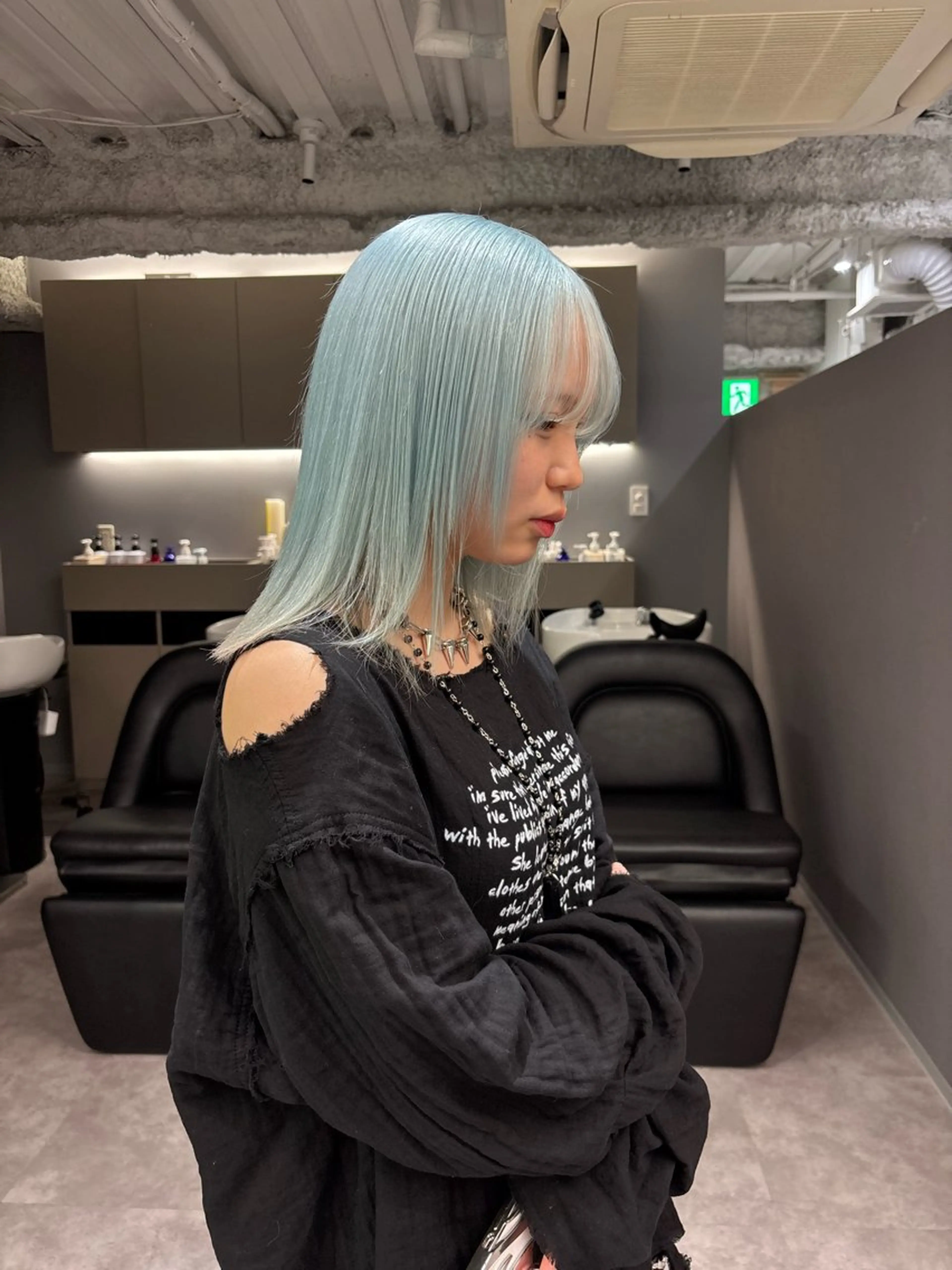 ミディアム カラー ブリーチ 髪質改善 トリートメント 名古屋／デザイン／ ブリーチ/松井亮磨のヘアスタイル