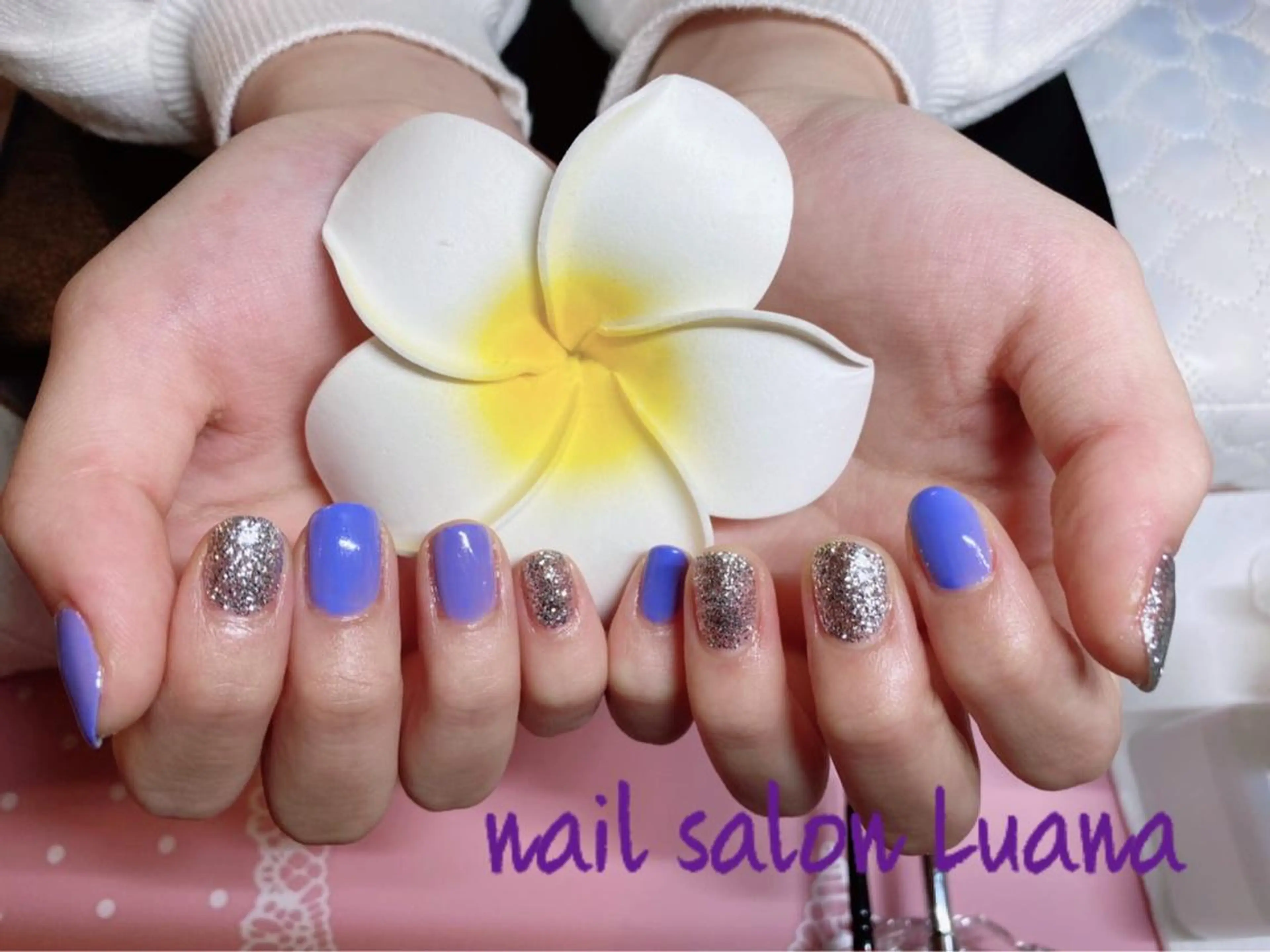 🎀(オフなし)一番人気✨ちぐはぐネイル💅2色💜人気のパラジェル使用💜の写真