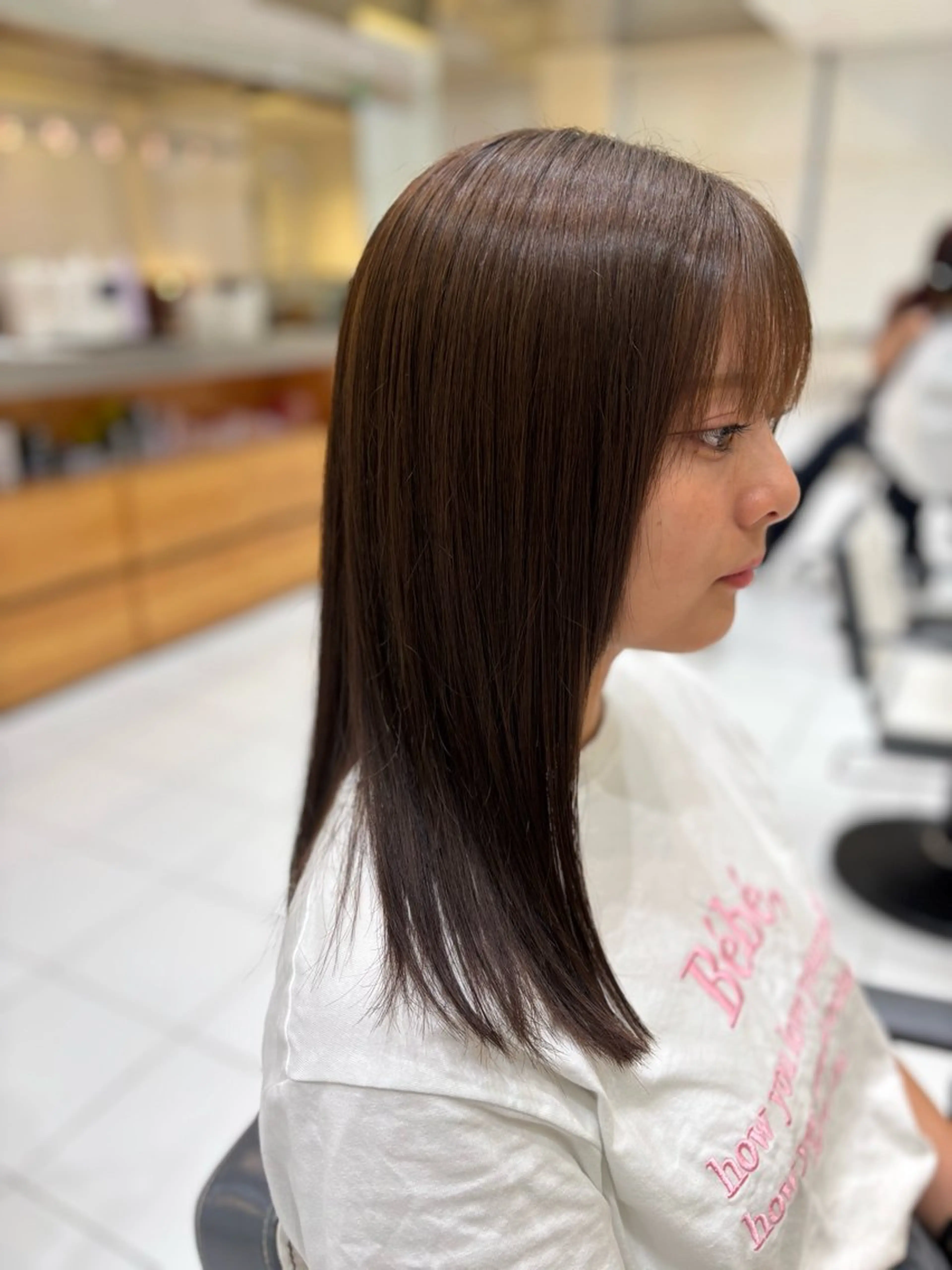 セミロング カラー ブラウンカラー 池田 悠人のヘアスタイル