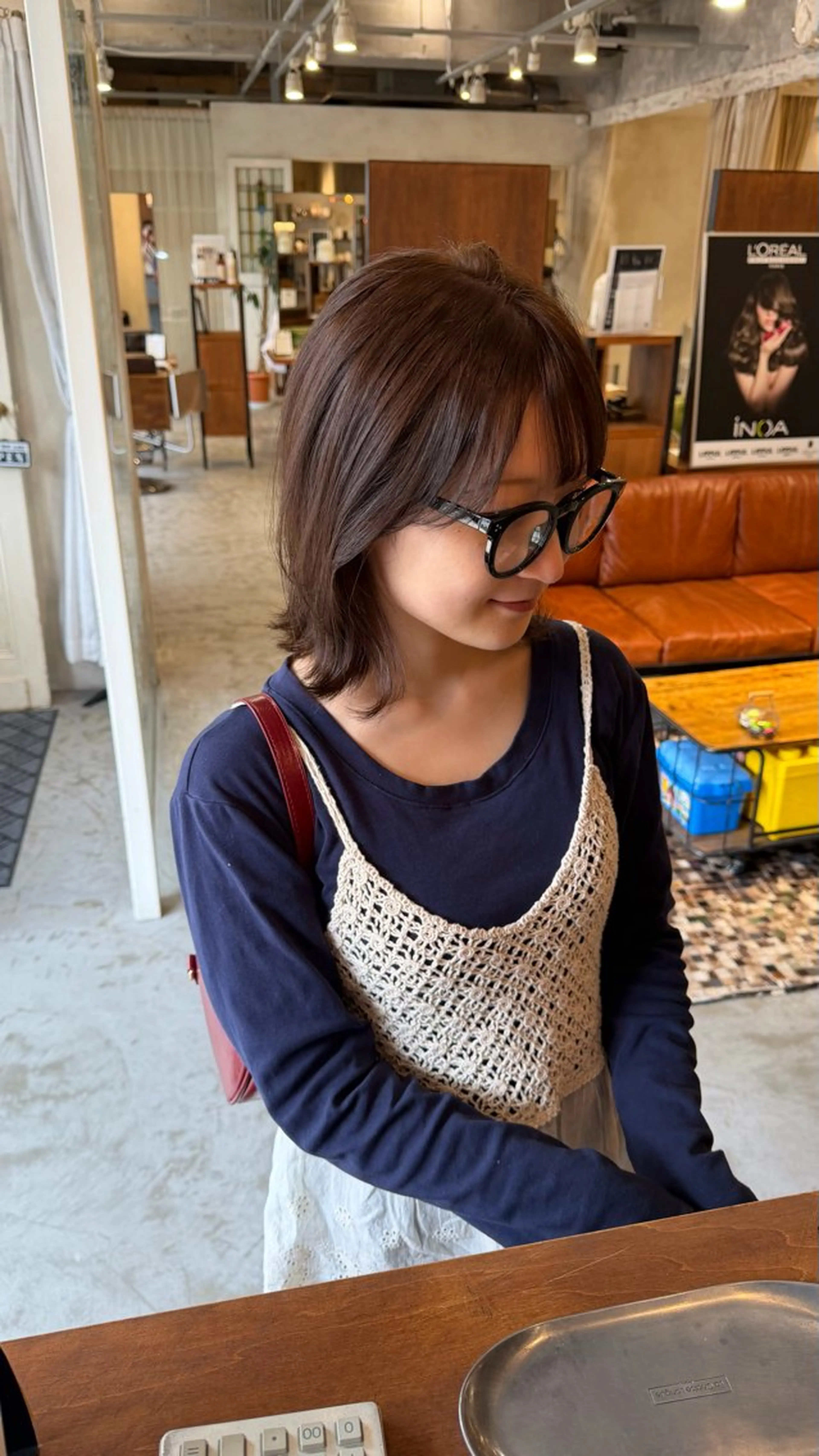 ミディアム カラー ヘアカラー { door } Kawasakiのヘアスタイル