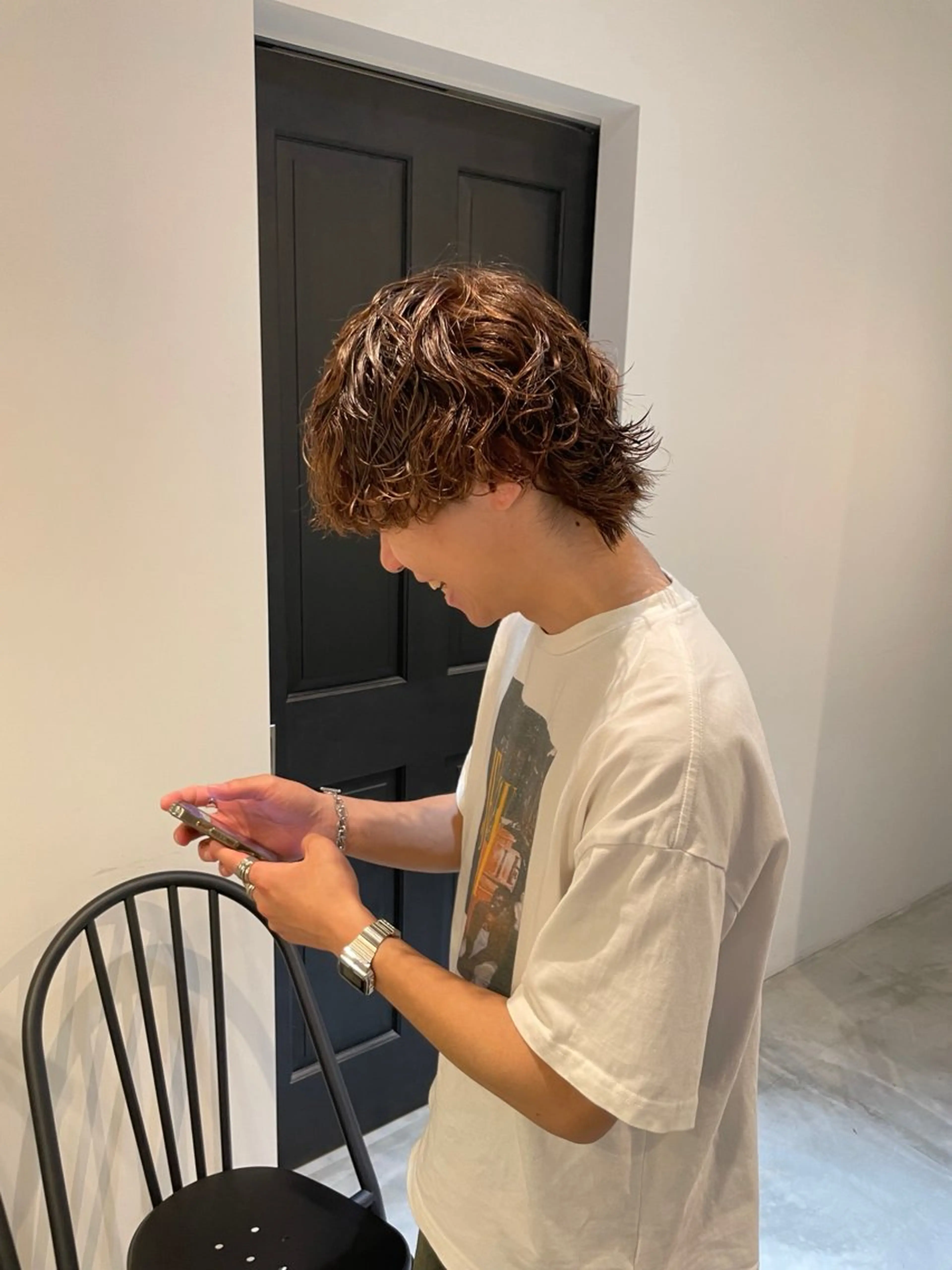 パーマ メンズ メンズウルフカット ウルフカット カット パーマ MEN'S HAIR SENSE 神南 【メンズヘア センス 】所属・メンズ特化⚜️ 藤原あずさのヘアスタイル