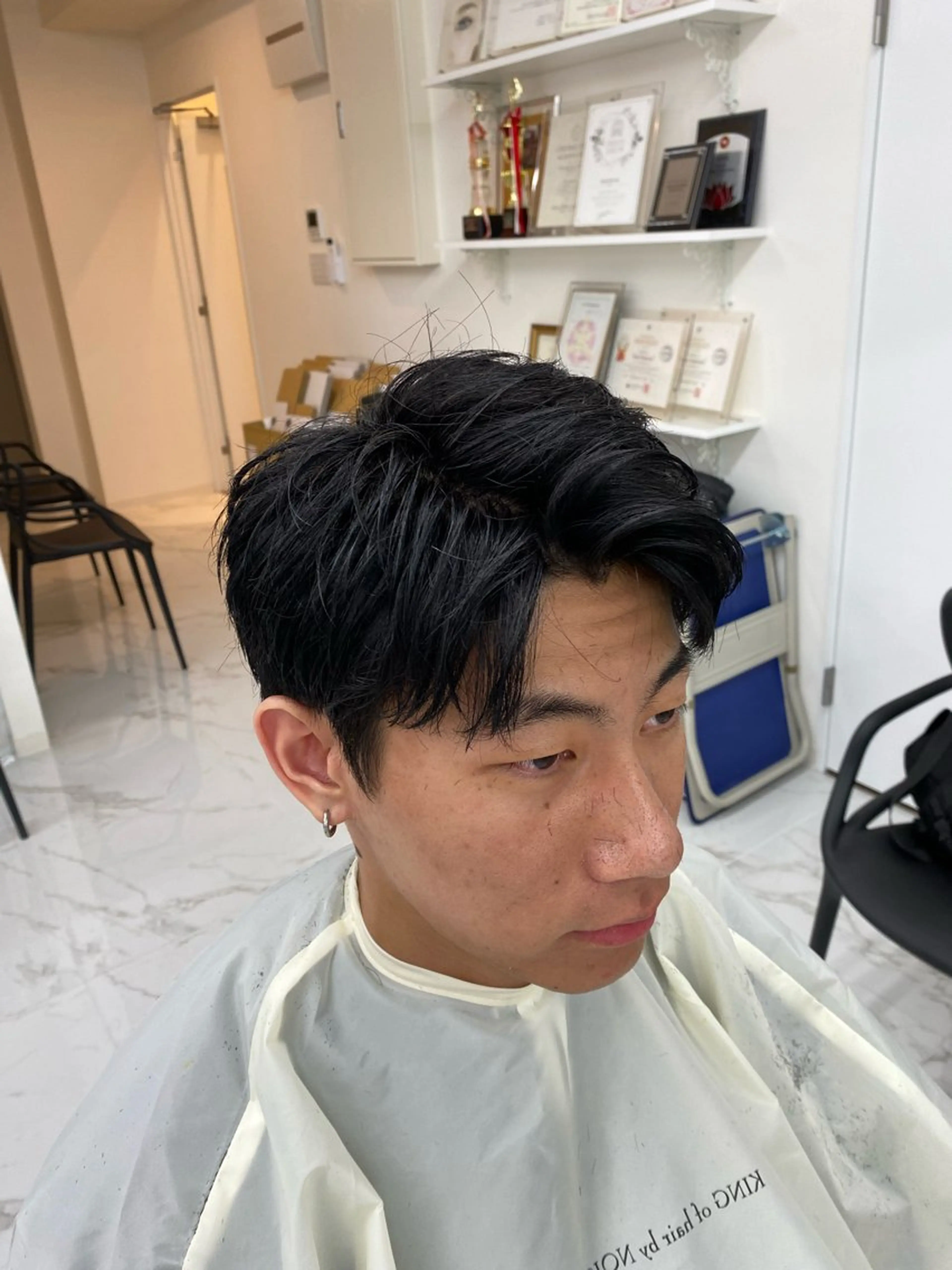 ショート カラー パーマ ヘアアレンジ メンズ キッズ 茶屋町メンズサロン 小野湧翔のヘアスタイル