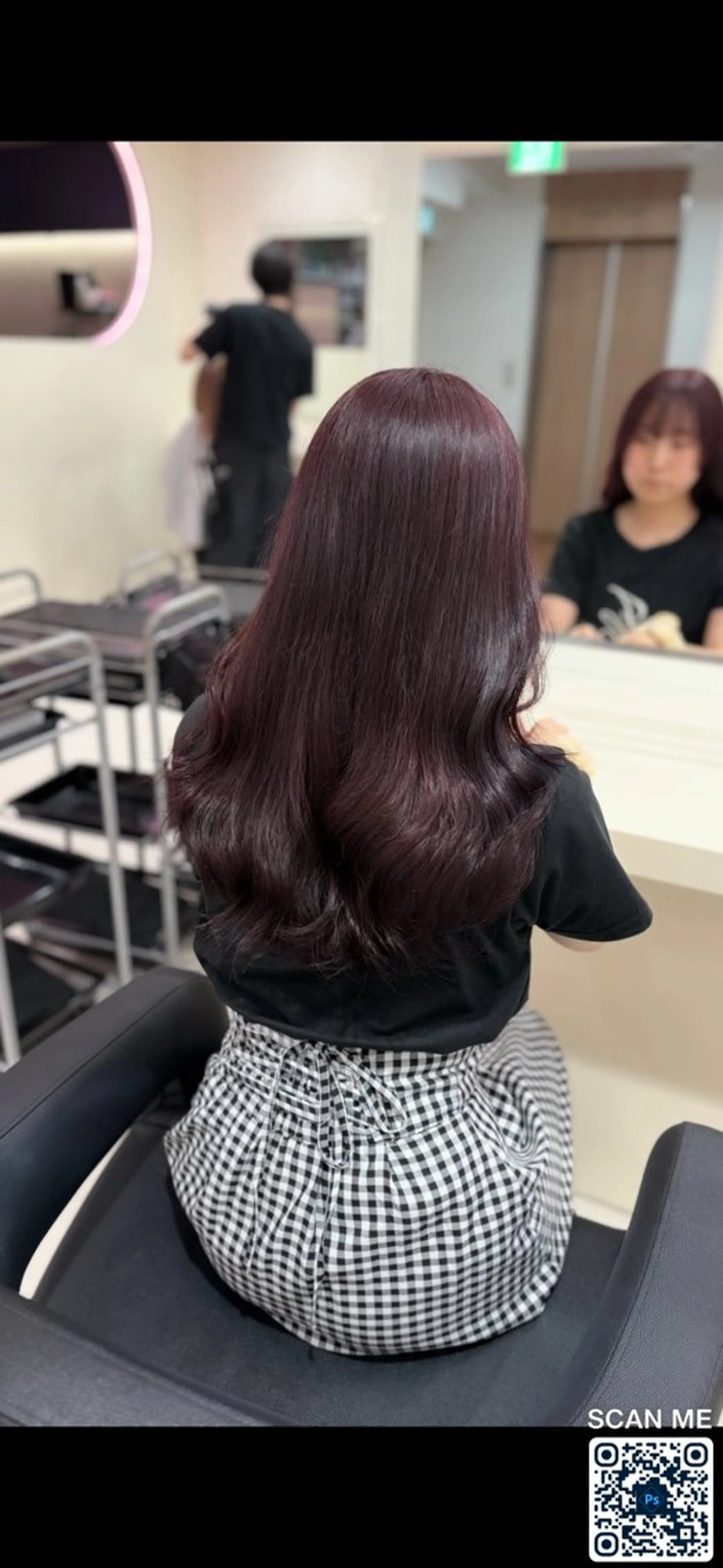 ロング ヘアカラー トリートメント ヘアセット 💗暖色カラー💗 ツヤ髪💗Mayaのヘアスタイル