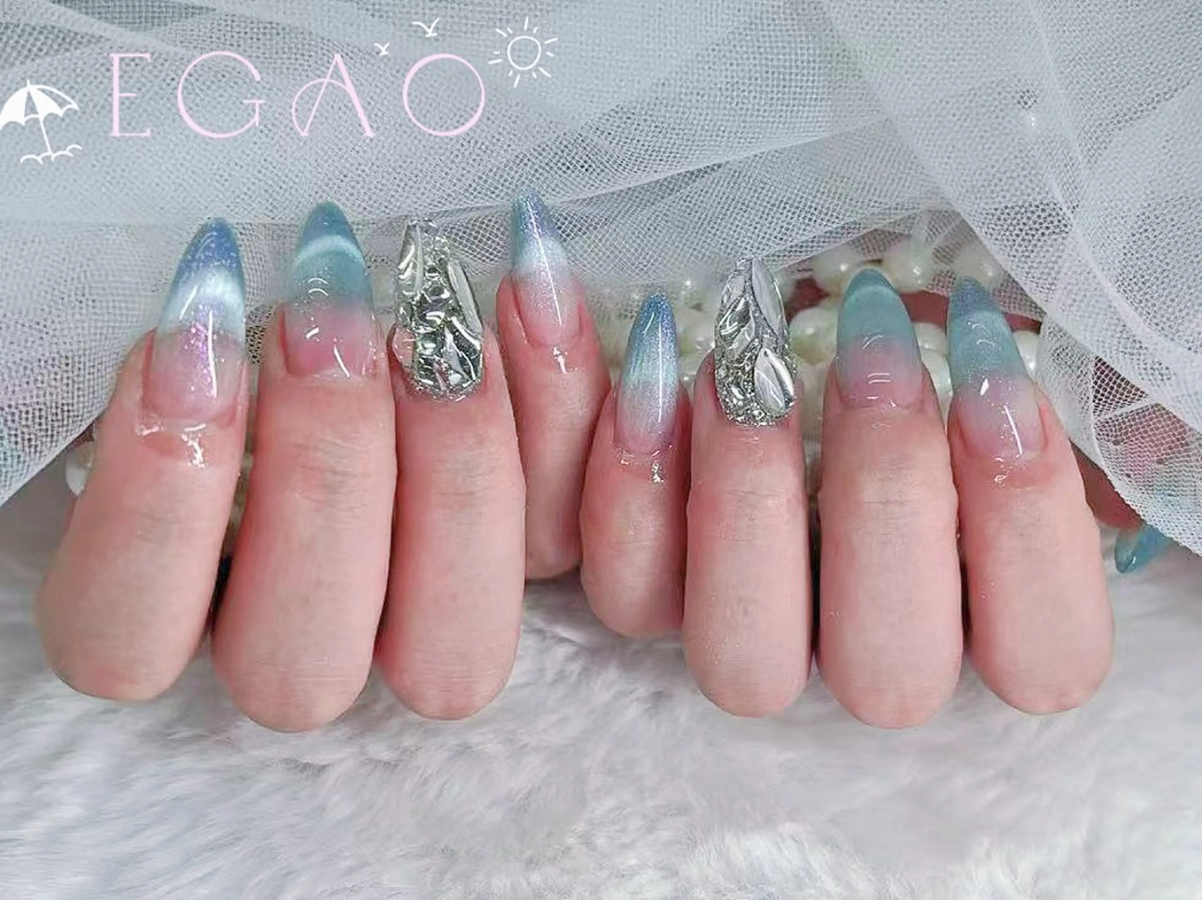ネイル アートネイル フットネイル フレンチネイル ジェルネイル グラデーション ハンドネイル Egao Nail錦糸町店のネイルデザイン