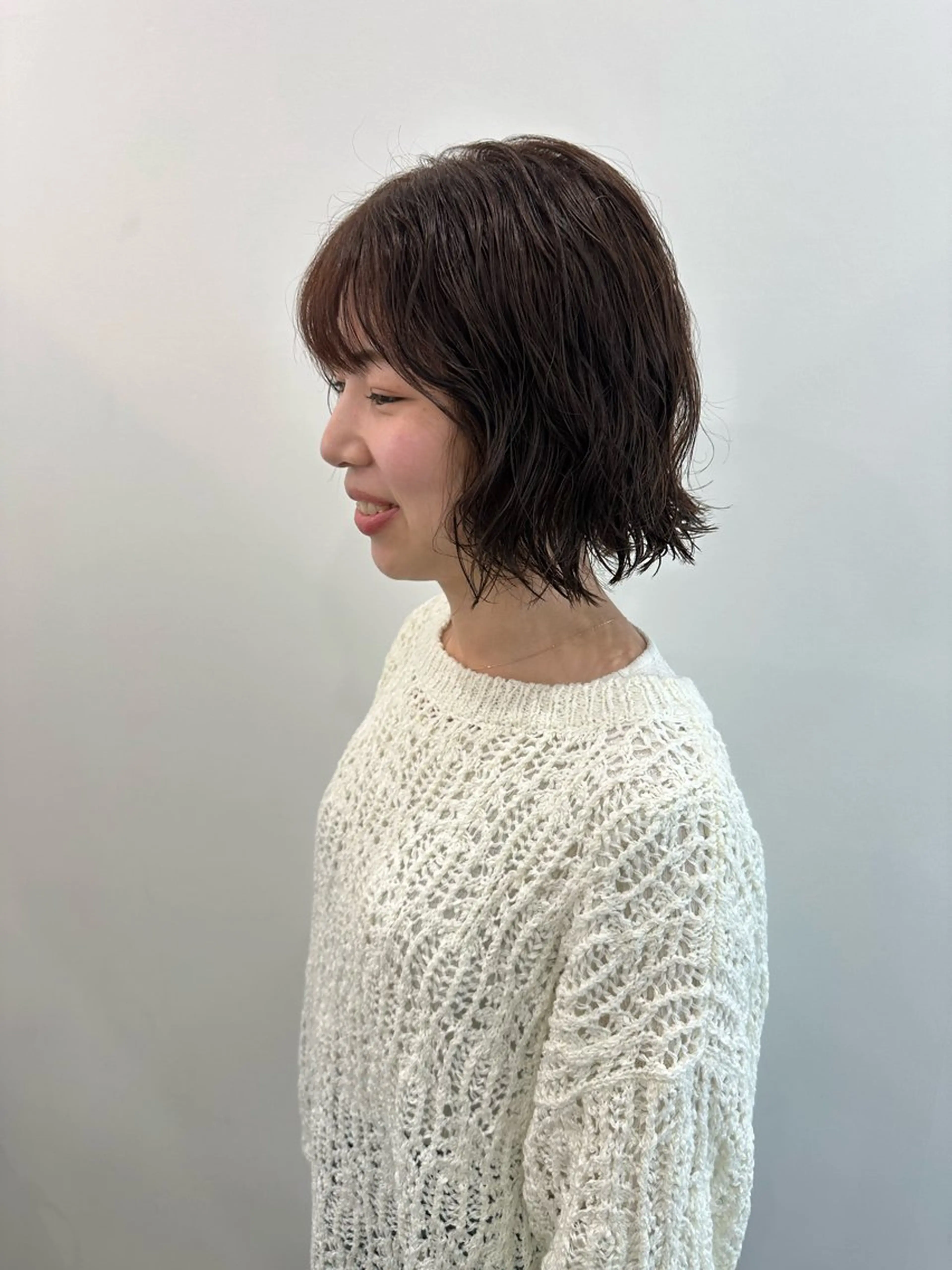 ショート カラー パーマ レイヤー/ナチュラル 💐nao.のヘアスタイル