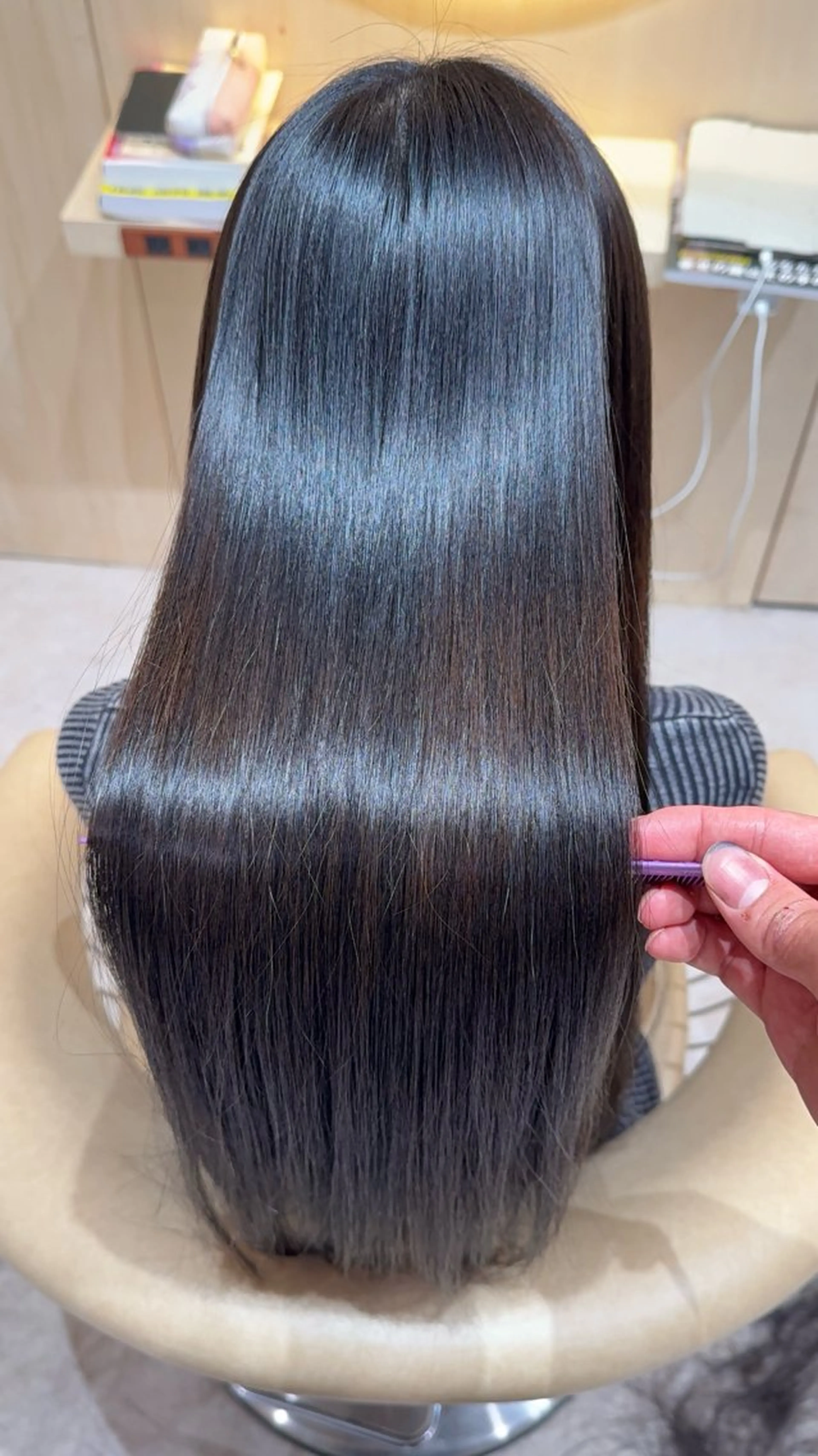 ロング カラー カット ヘアカラー 縮毛矯正 レイヤー❣️縮毛矯 川村利幸のヘアスタイル