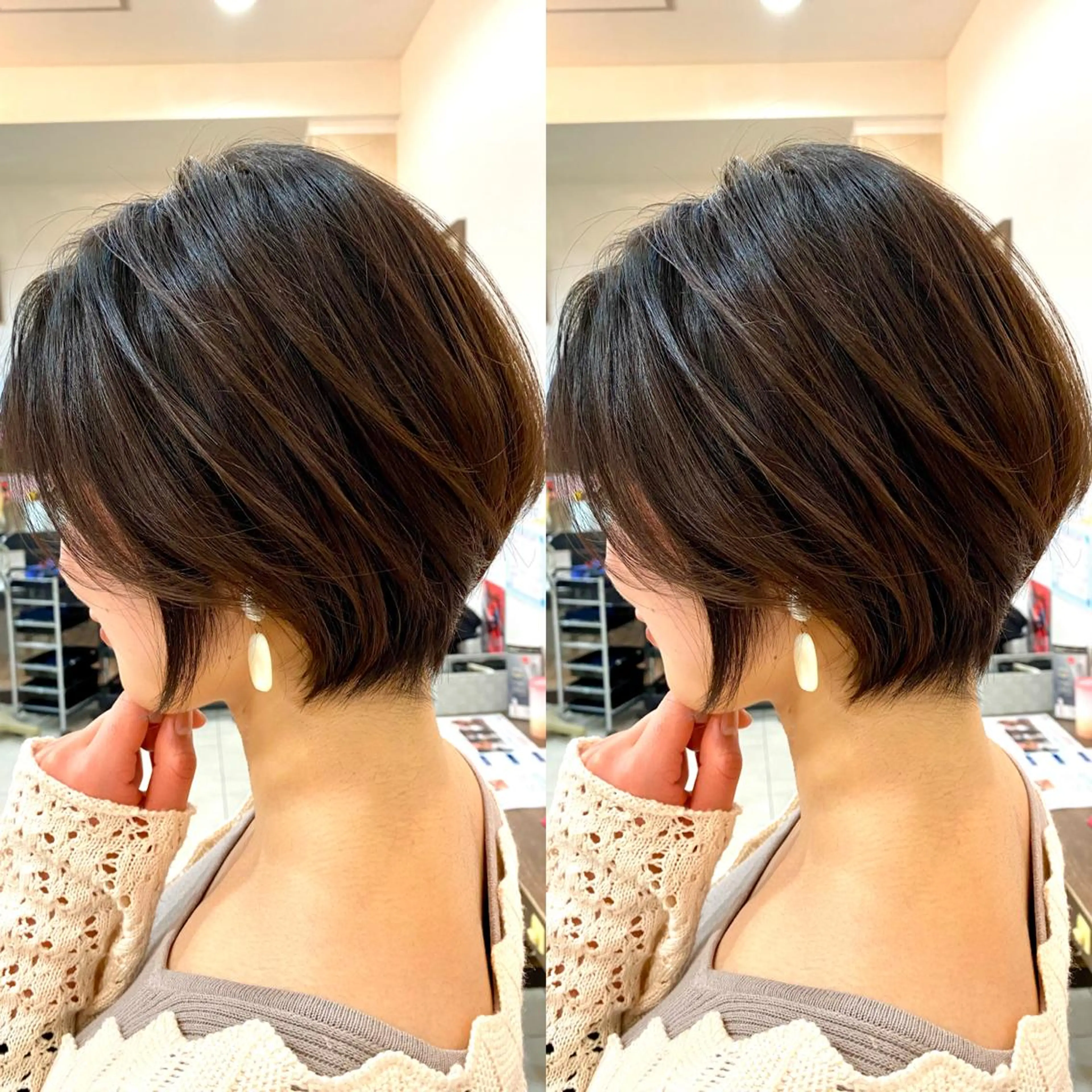 ショート ショートボブ ハンサムショート ボブ くびれヘア ハイライト カット ヘアカラー トリートメント 《大人気髪質改善》 プログレス国分寺店のヘアスタイル