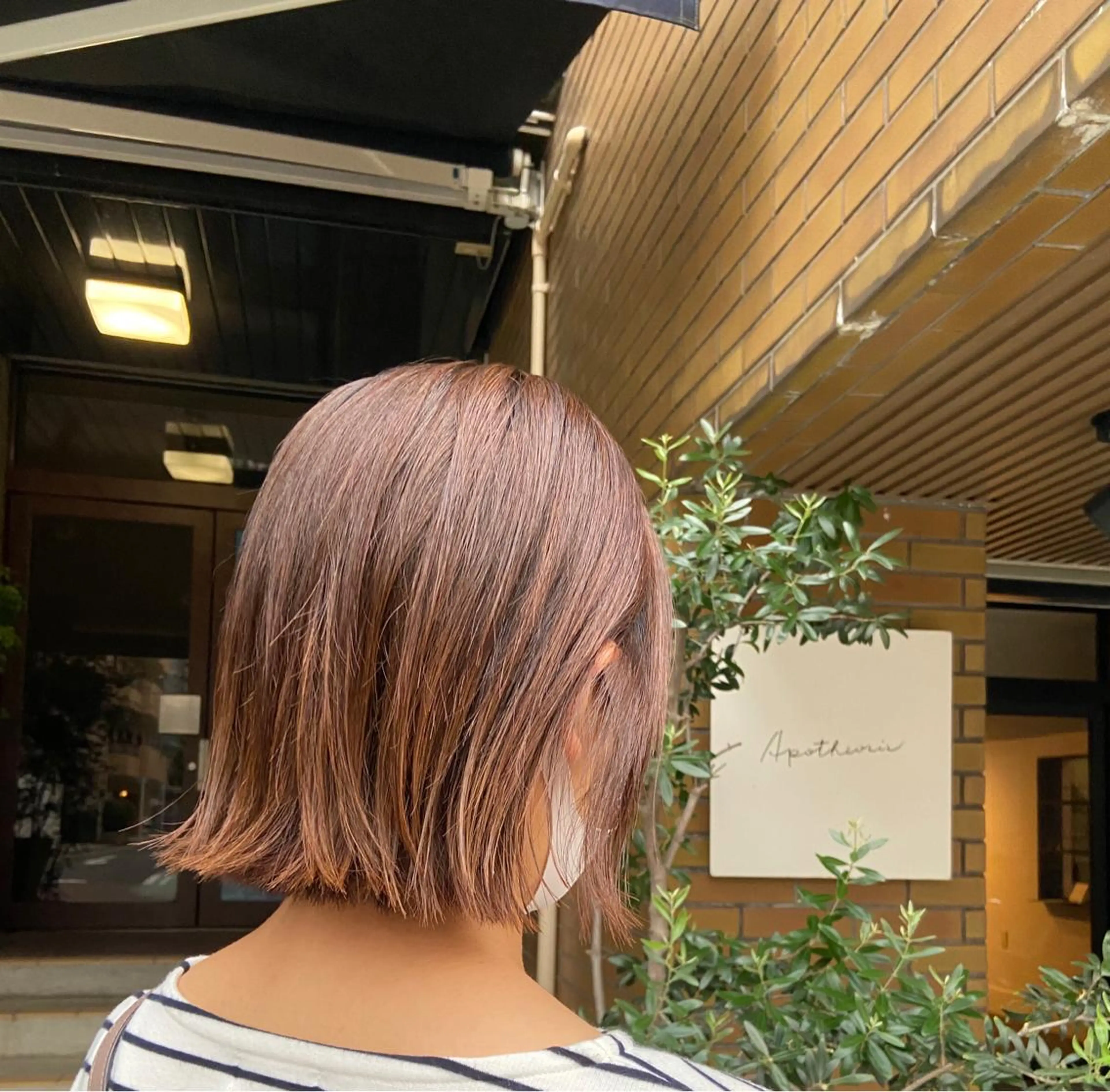 ショート 切りっぱなしボブ ボブ 田中 あやなのヘアスタイル