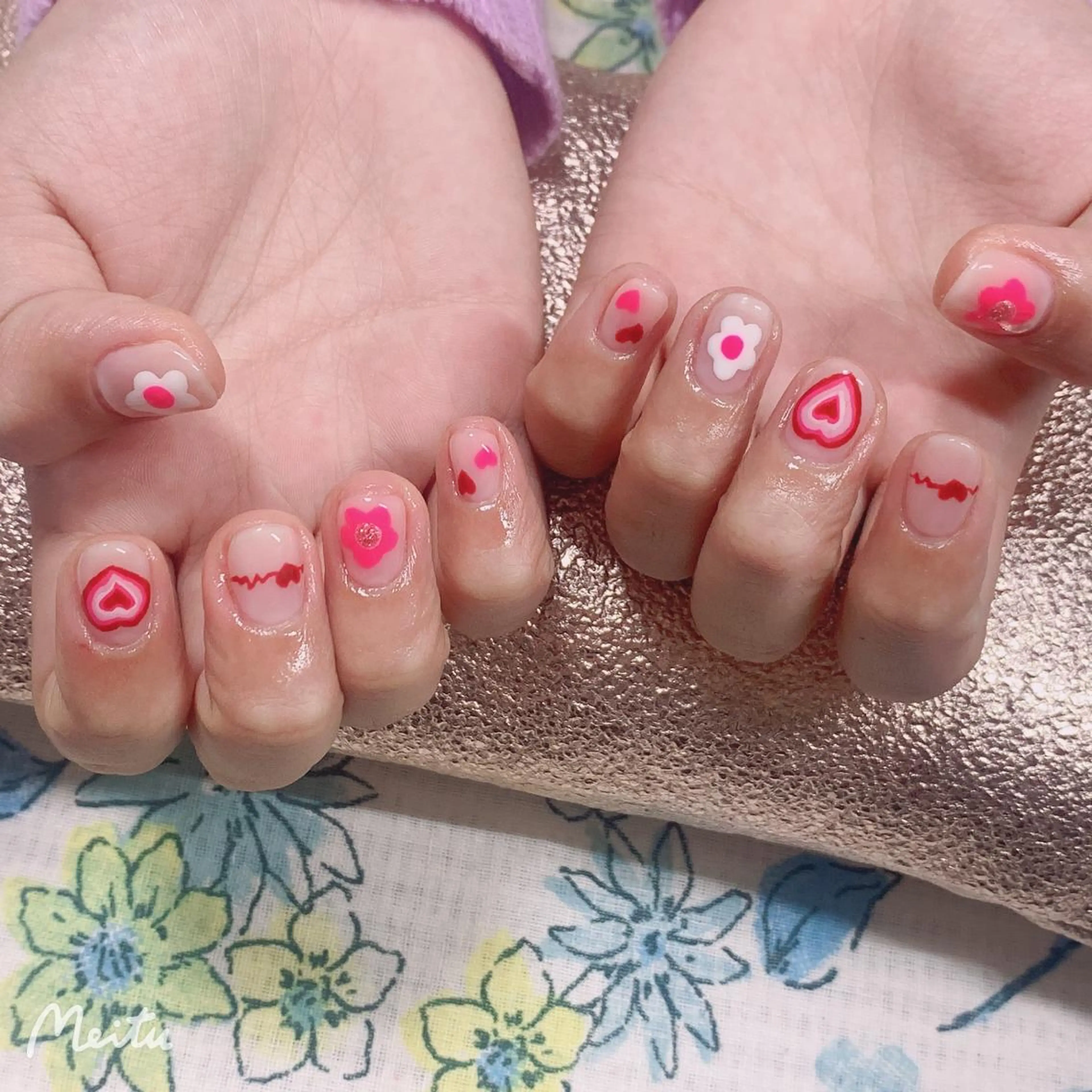 ネイル ハート 林 ✨syousyouのネイルデザイン